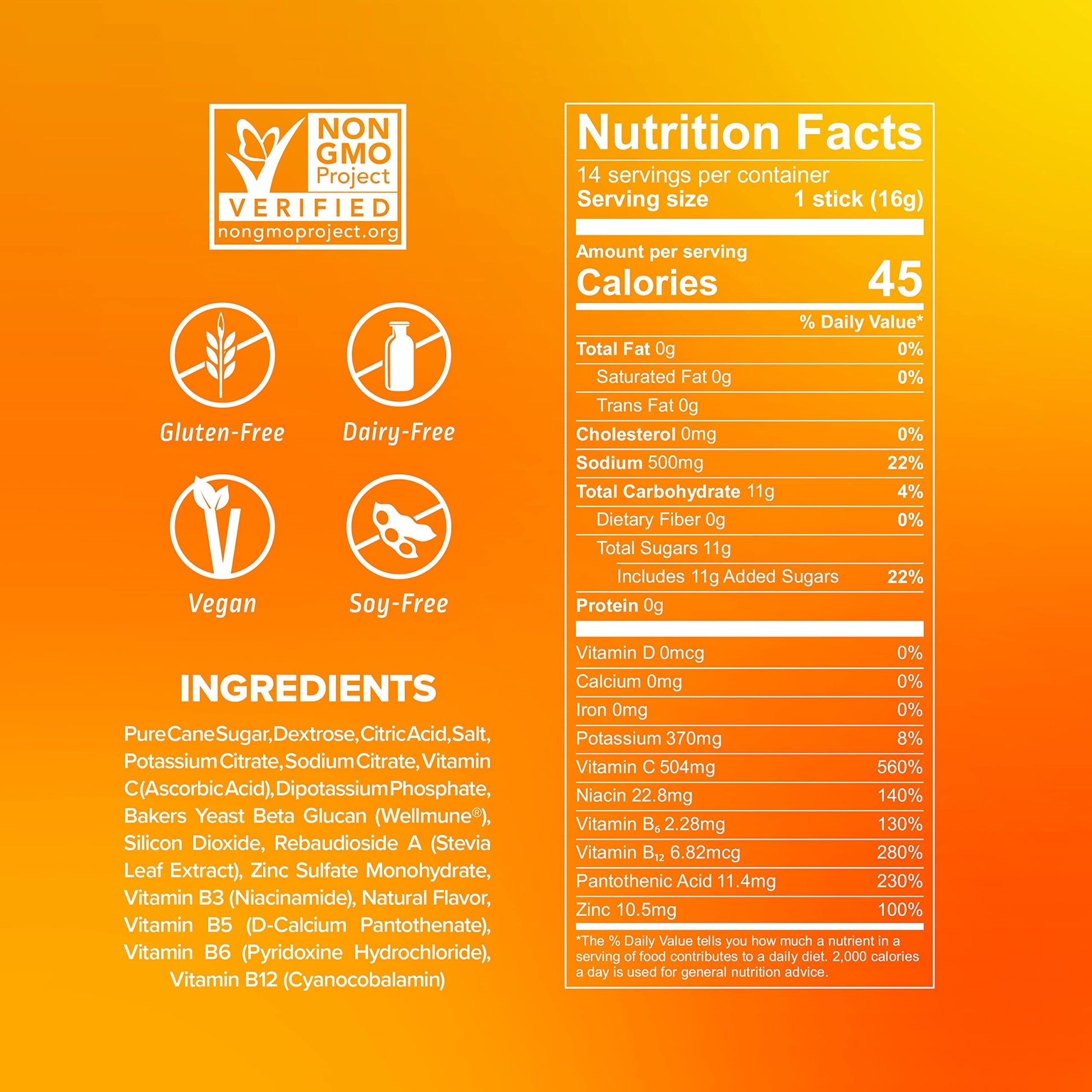 Liquid I.V. Hydration Multiplier + Immune Support - Tangerine - Hydration Powder Packets Liquid I.V. uk supplements