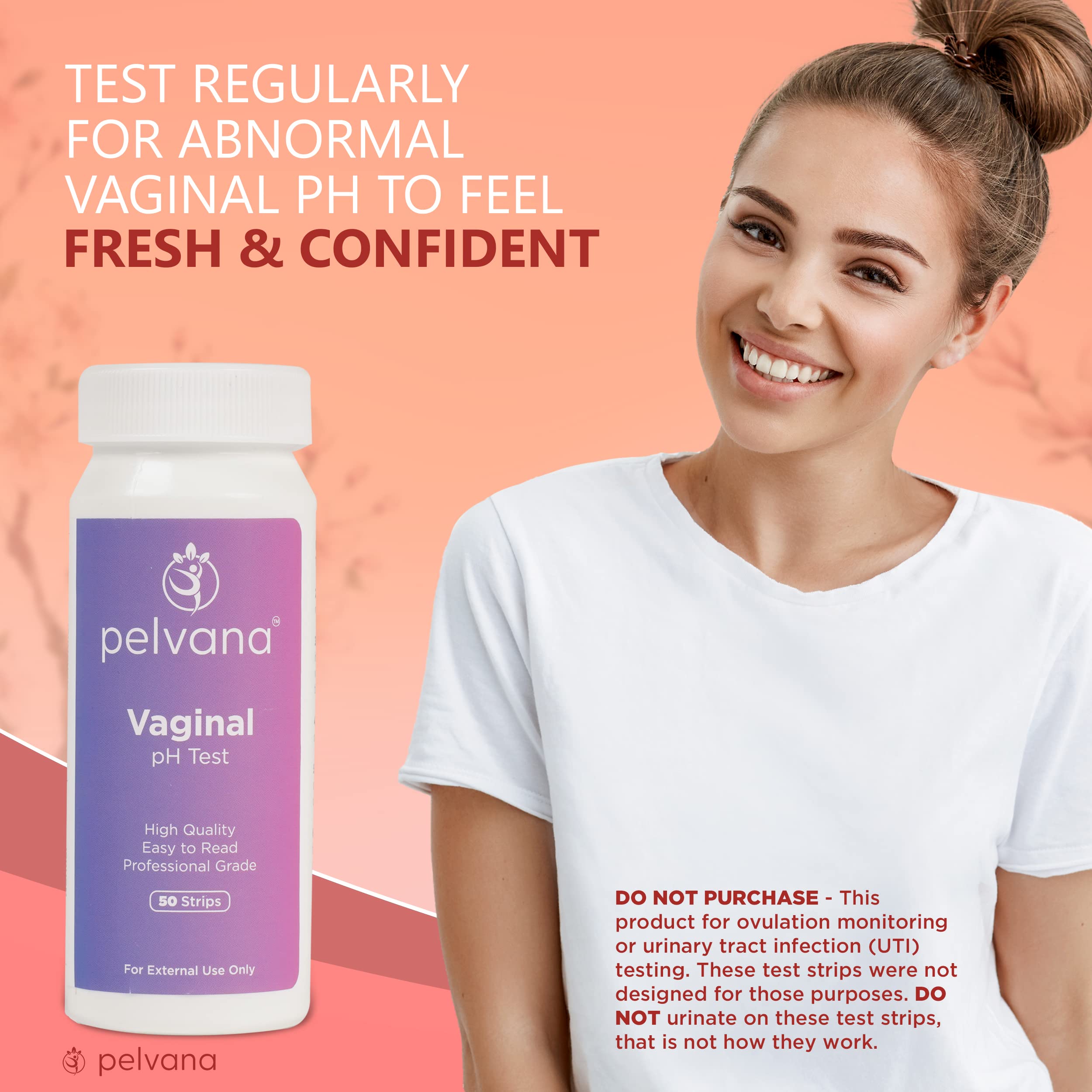 Pelvana Vaginal pH Balance Test Strips for Women 50 Strips - Vaginal pH Test Strips Pelvana uk supplements