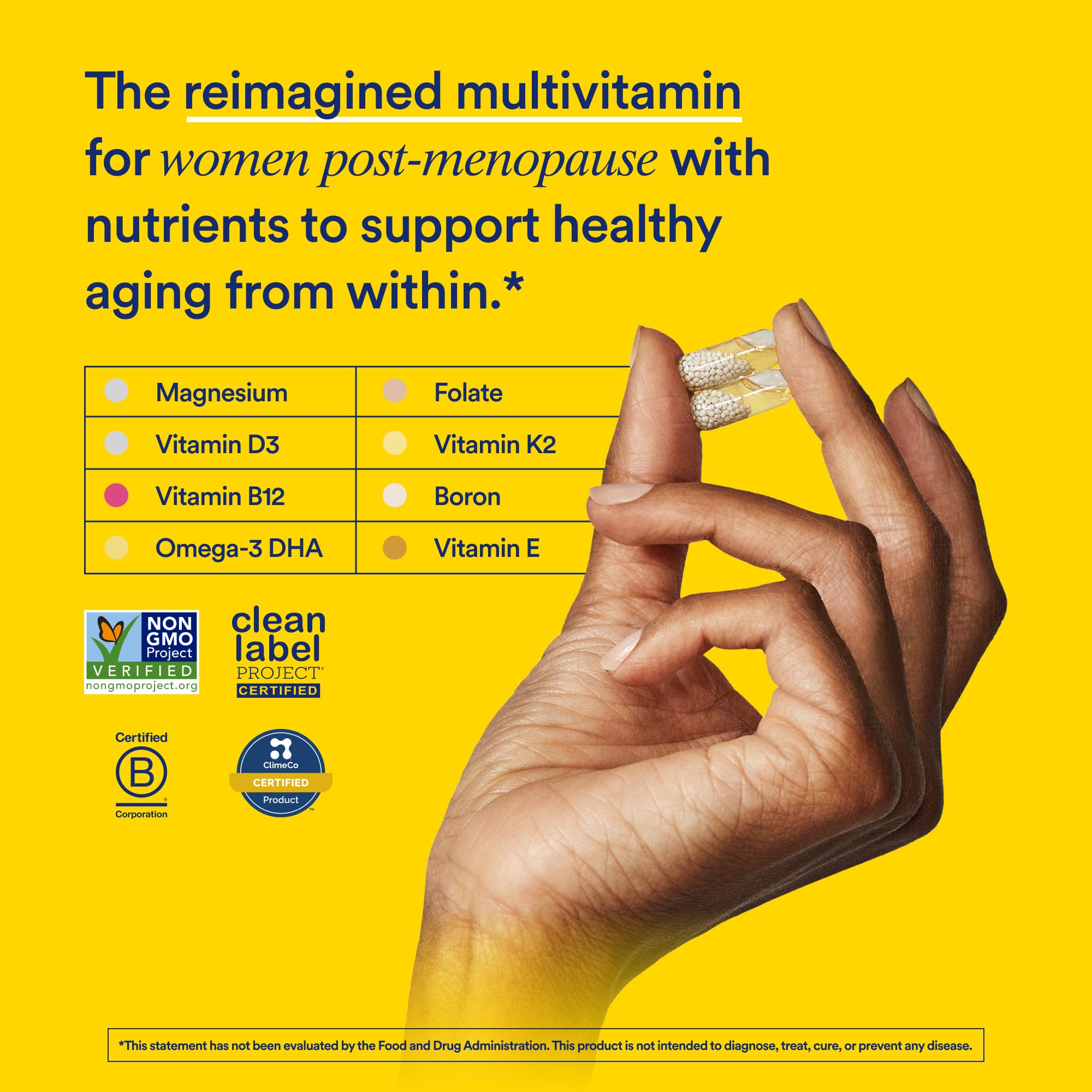 Ritual Multivitamin for Women 50+, Menopause Supplements with Vitamin D3, K2 and Magnesium for Bone Support*, Omega-3 DHA, Vitamin B12 Ritual uk supplements