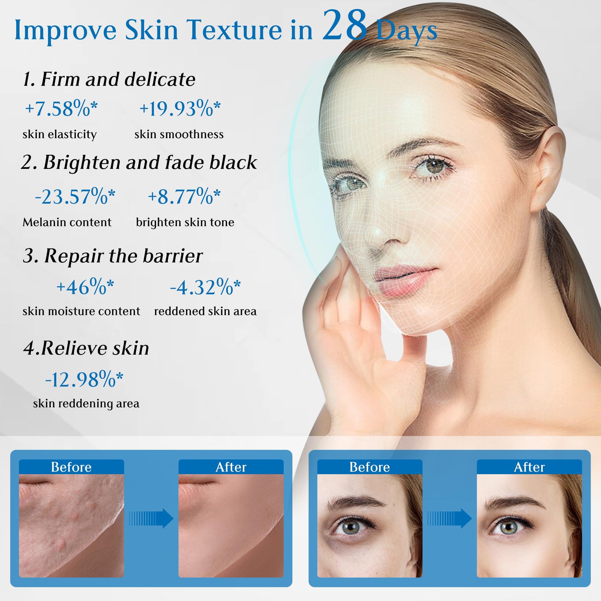 BUBLOC Red Light Therapy Mask, Led Contour Face Mask Light Therapy, 7 Color Red Light Face Mask BUBLOC uk supplements
