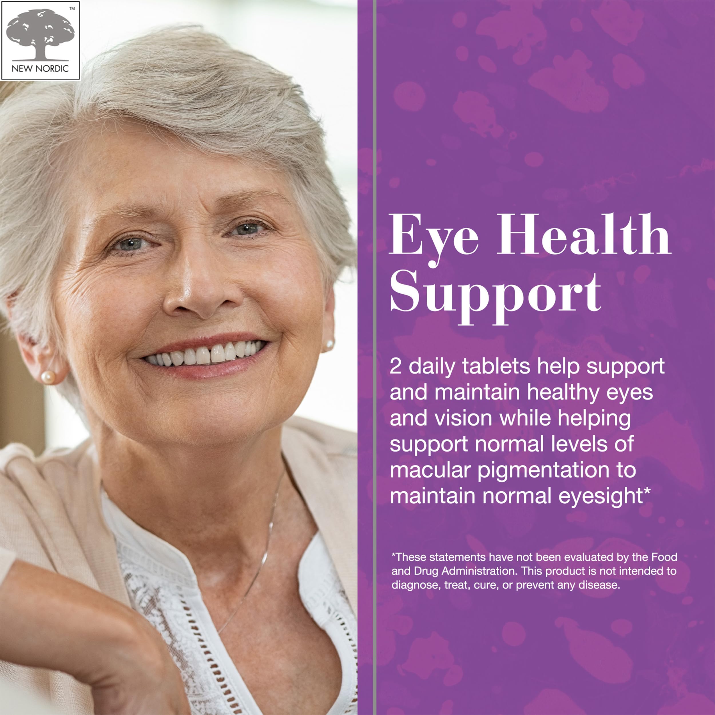 NEW NORDIC Blue Berry Eye Vitamin Lutein Supplement with Zinc, Supports Macular Pigmentation, Eye & Vision Function, 60 Tablets (Pack of 1) NEW NORDIC uk supplements