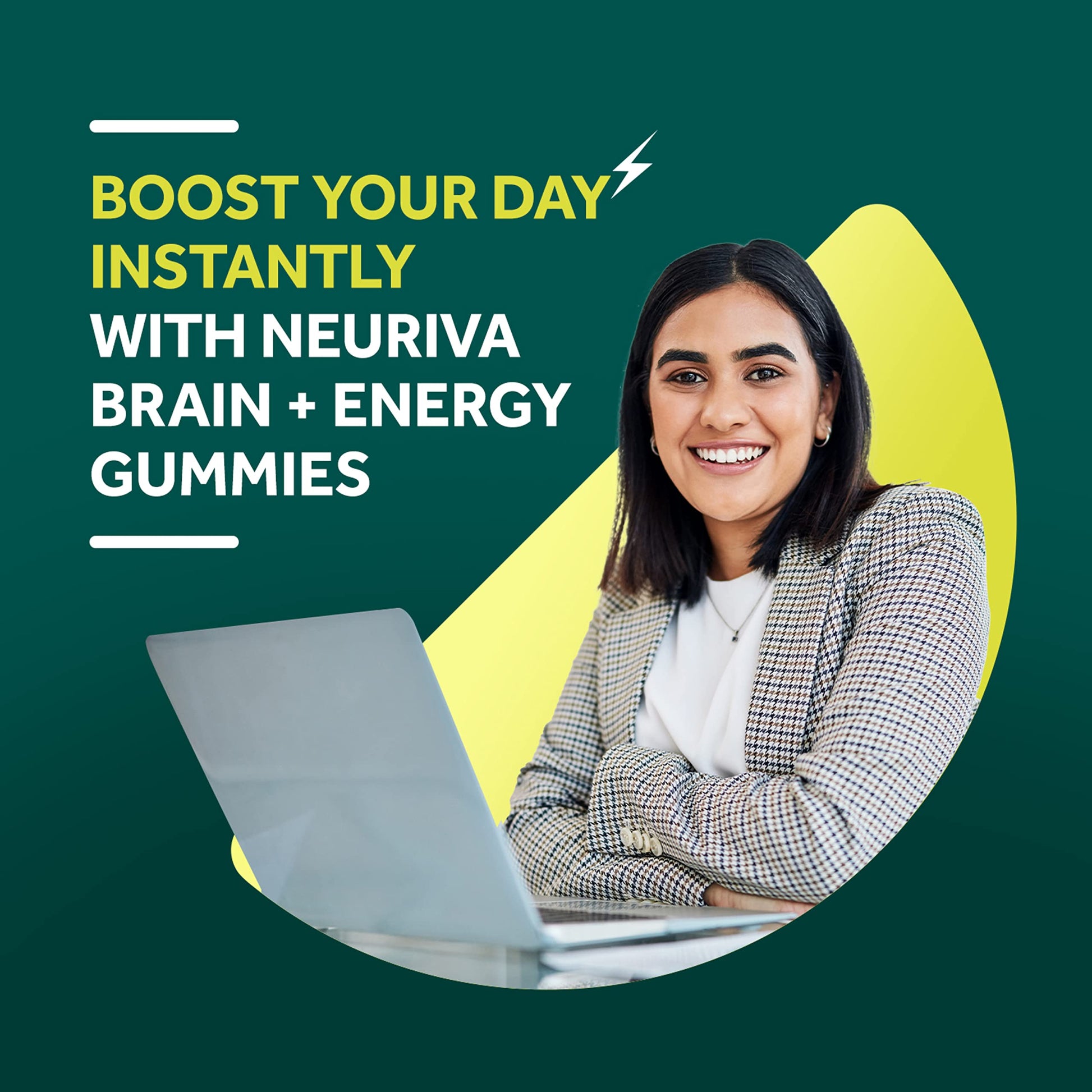 NEURIVA Brain + Energy Gummies, Nootropic Brain Supplements for Focus and Concentration with Neurofactor, Vitamin B12 & Caffeine for an Energy Boost*, 75ct Natural BlackBerry NEURIVA uk supplements