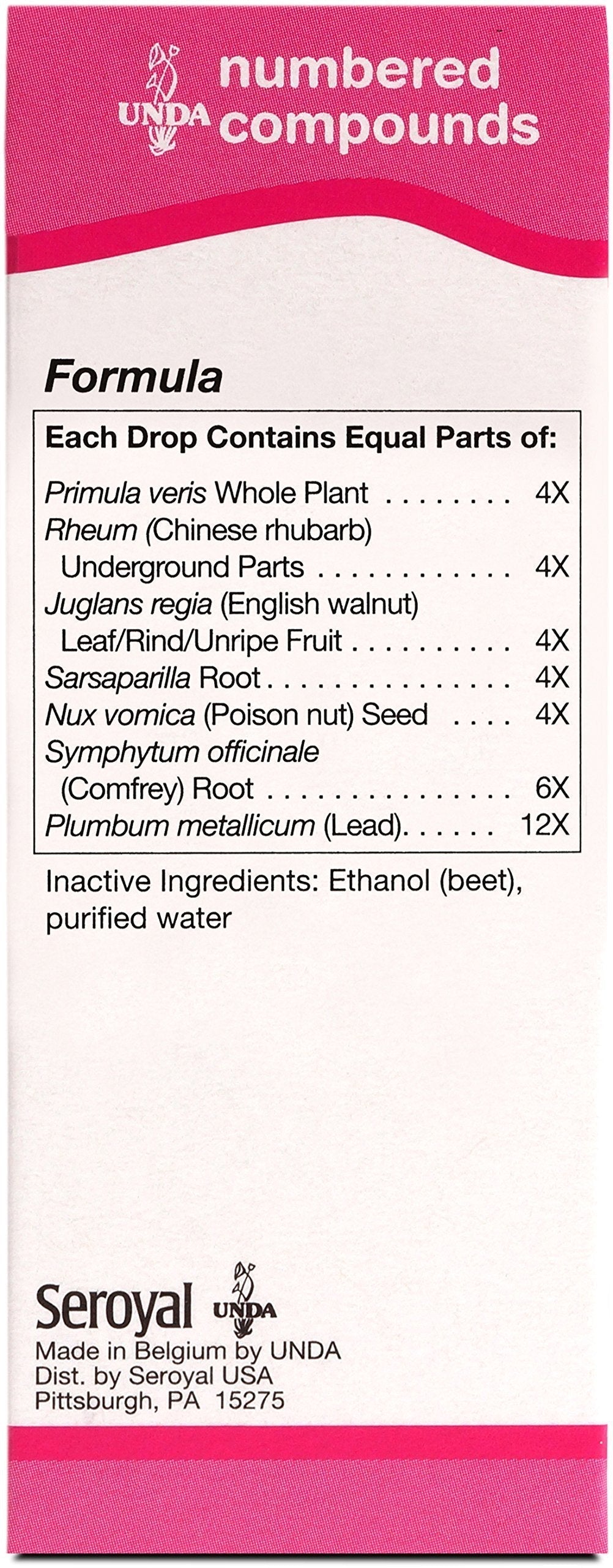 UNDA 41 Numbered Compounds | Homeopathic Preparation | 0.7 fl. oz. UNDA uk supplements