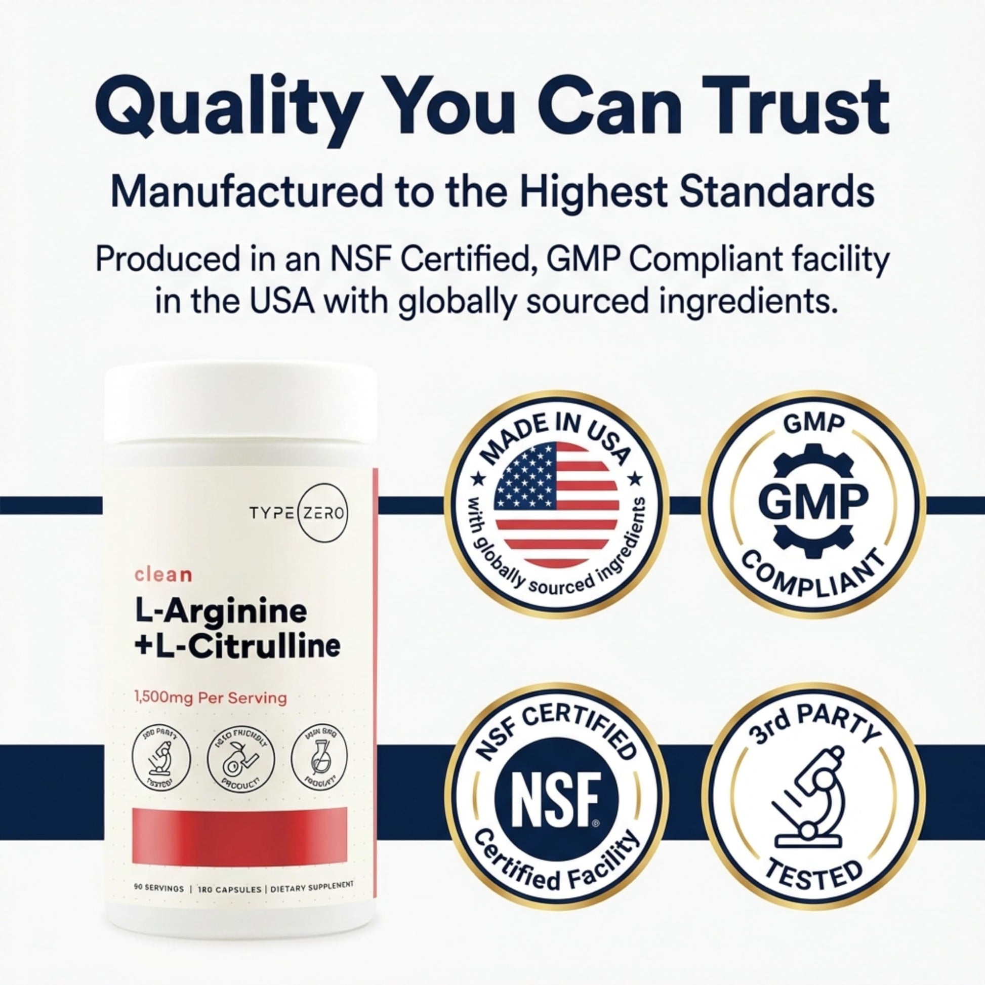 Type Zero L-Arginine + L-Citrulline Supplement (1500mg) - Nitric Oxide Booster - Clean, Keto-Friendly, GMO-Free, 180 Capsules, 90 Servings Type Zero uk supplements