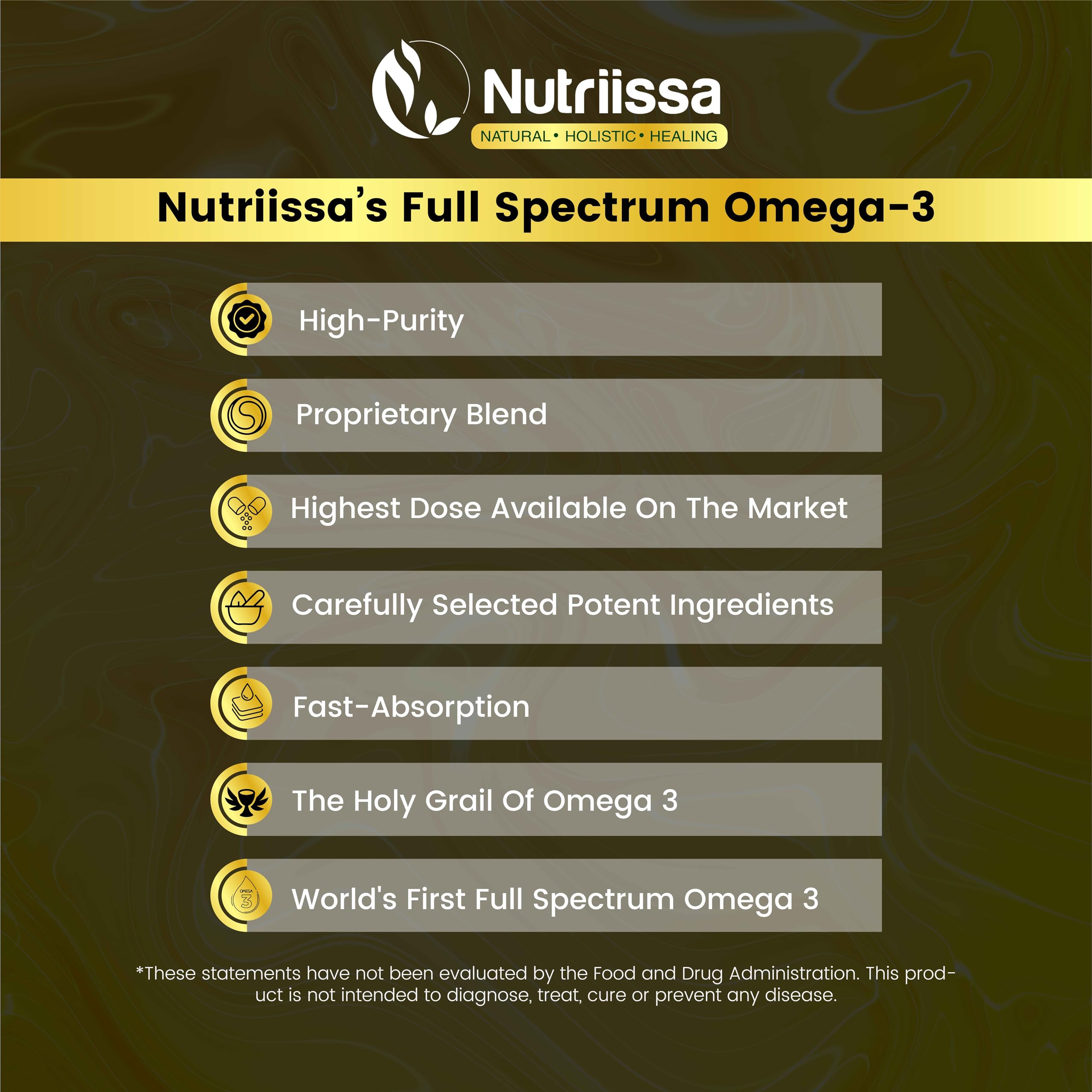 Nutriissa Omega 3 - Full Spectrum - 180 Count - High Concentrate Formula Fish Oil, Krill Oil Nutriissa uk supplements