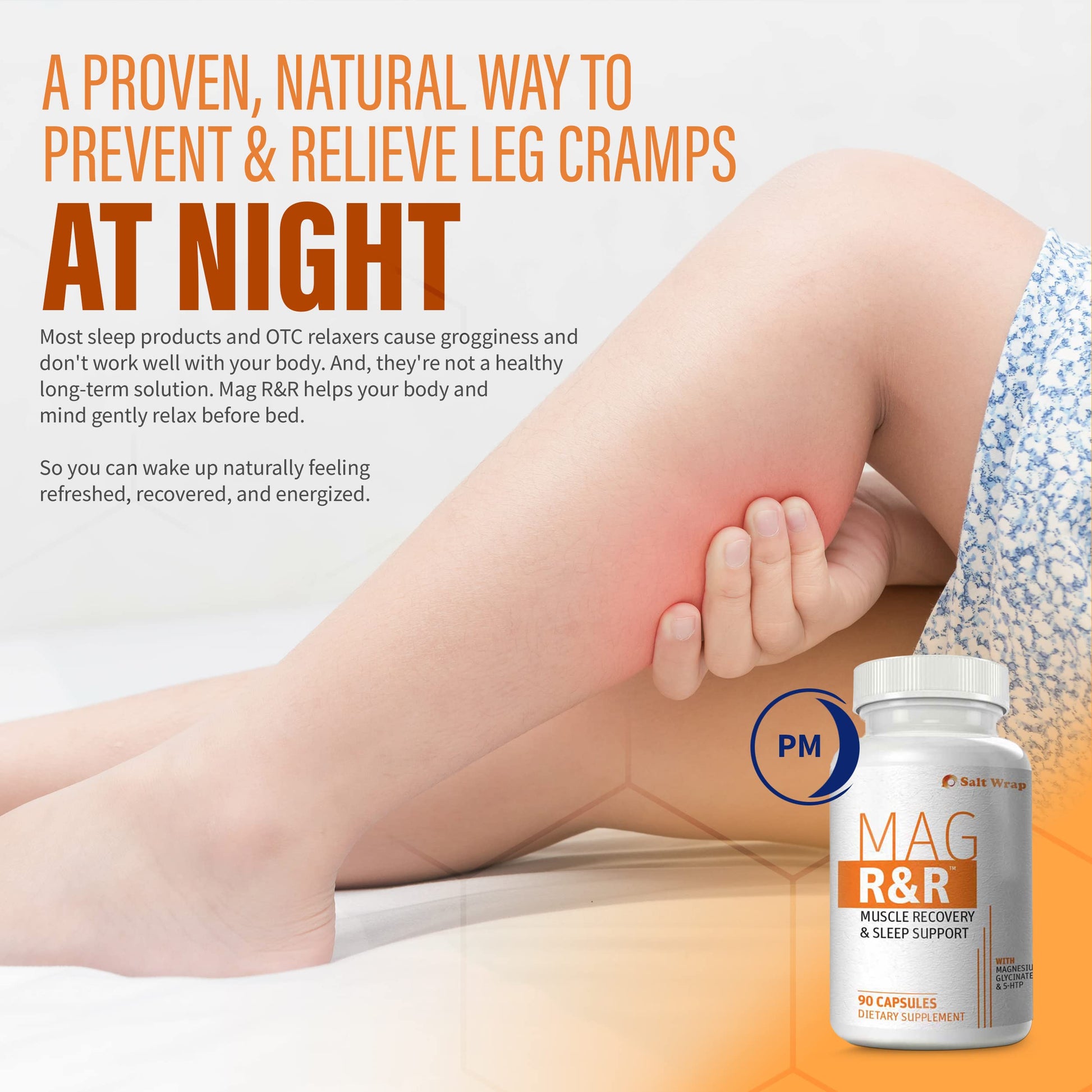 SaltWrap Mag R&R - Nighttime Muscle Cramps Support, Natural Sleep Support for Adults SaltWrap uk supplements