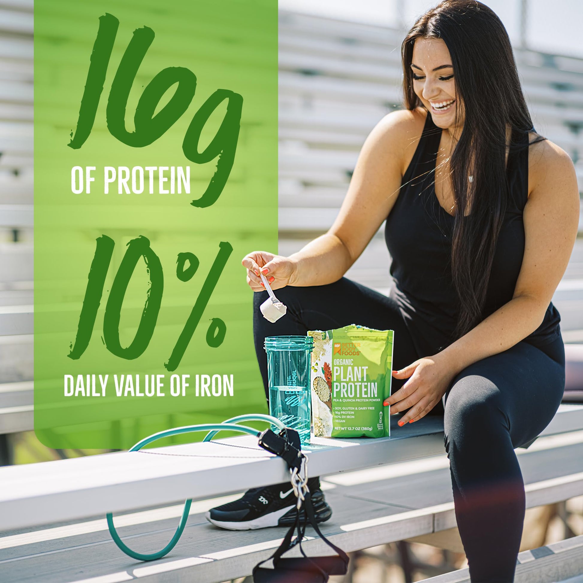 BetterBody Foods Organic Plant Based Protein Powder, 16g of Protein 24% DV, Vegan, Low Net Carbs, Gluten Free, Dairy Free, No Sugar Added, Soy Free, Non-GMO, 12.7 Ounces BetterBody Foods uk supplements