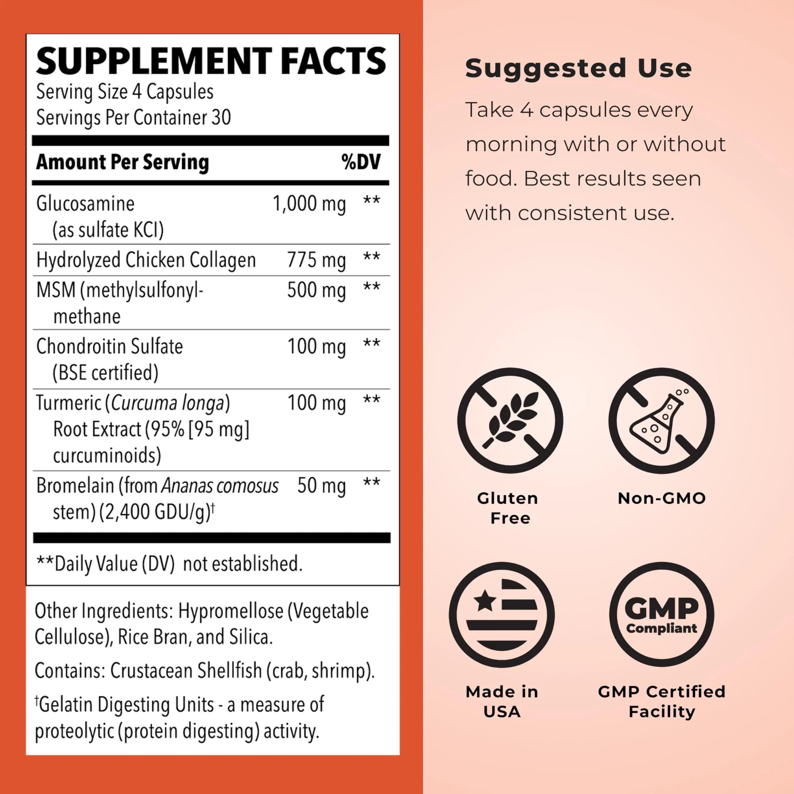 LifeSeasons Mobili-T - Joint Support Supplement - Reduces Aches & Discomforts - Increase Range of Motion - Rebuild Tissue & Cartilage - MSM Chondroitin Collagen Glucosamine & Turmeric - 120 Capsules LifeSeasons uk supplements