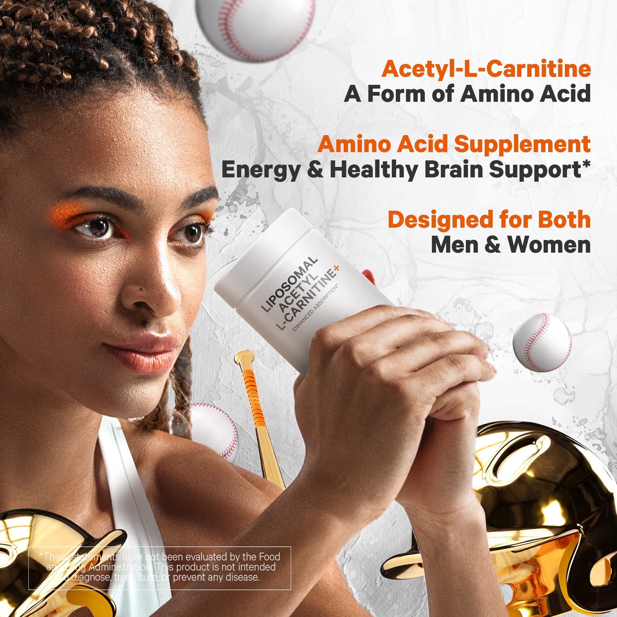 Codeage Liposomal Acetyl-L-Carnitine+ Supplement - 500 mg Acetyl-L-Carnitine per Serving - 3-Month Supply, Liposomal Delivery - Alcar Supplement - L-Carnitine - Non-GMO, Gluten-Free, 90 Capsules Codeage uk supplements