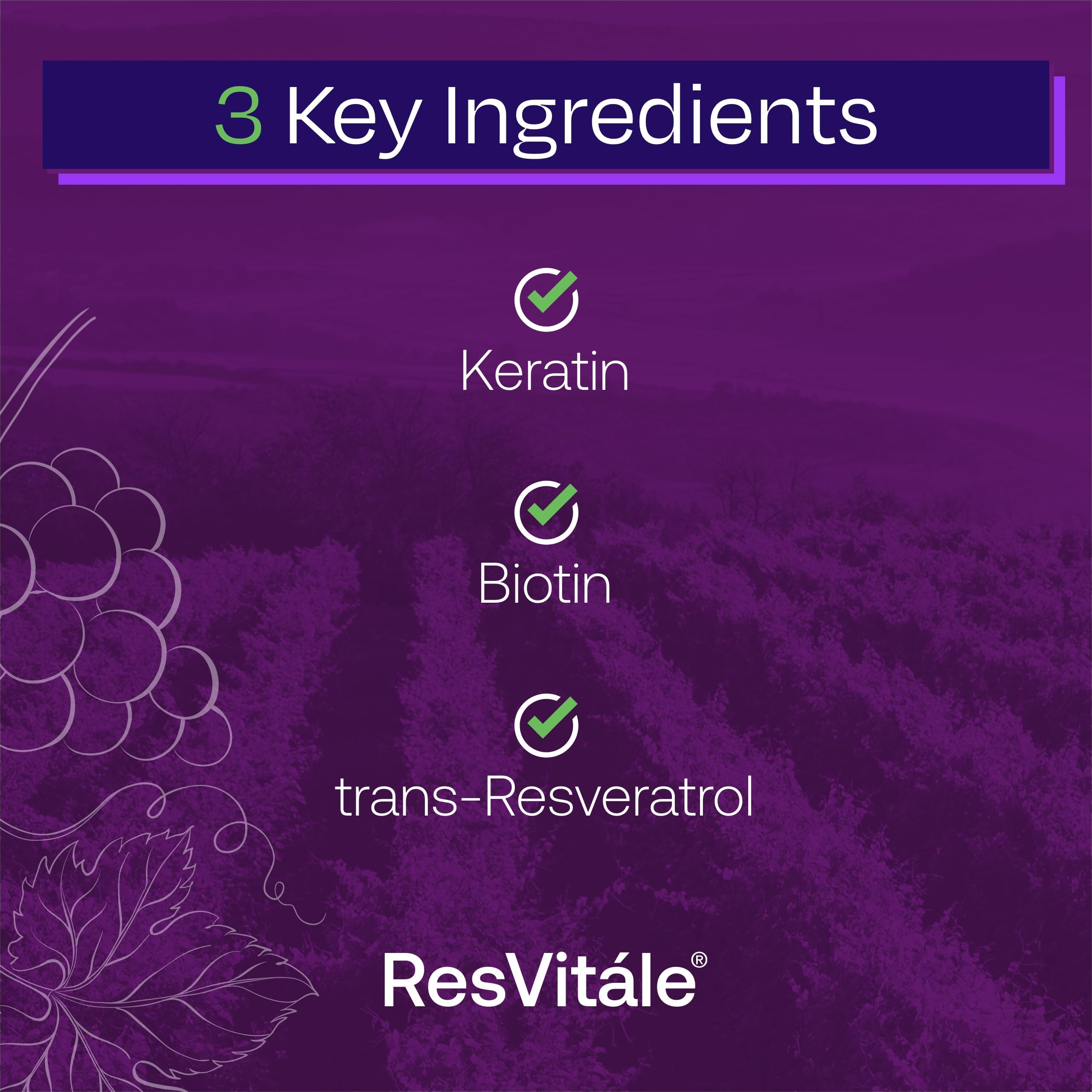 ResVitále Keratin Hair Enhance - Keratin Supplement for Hair Growth - 60 Capsules ResVitale uk supplements