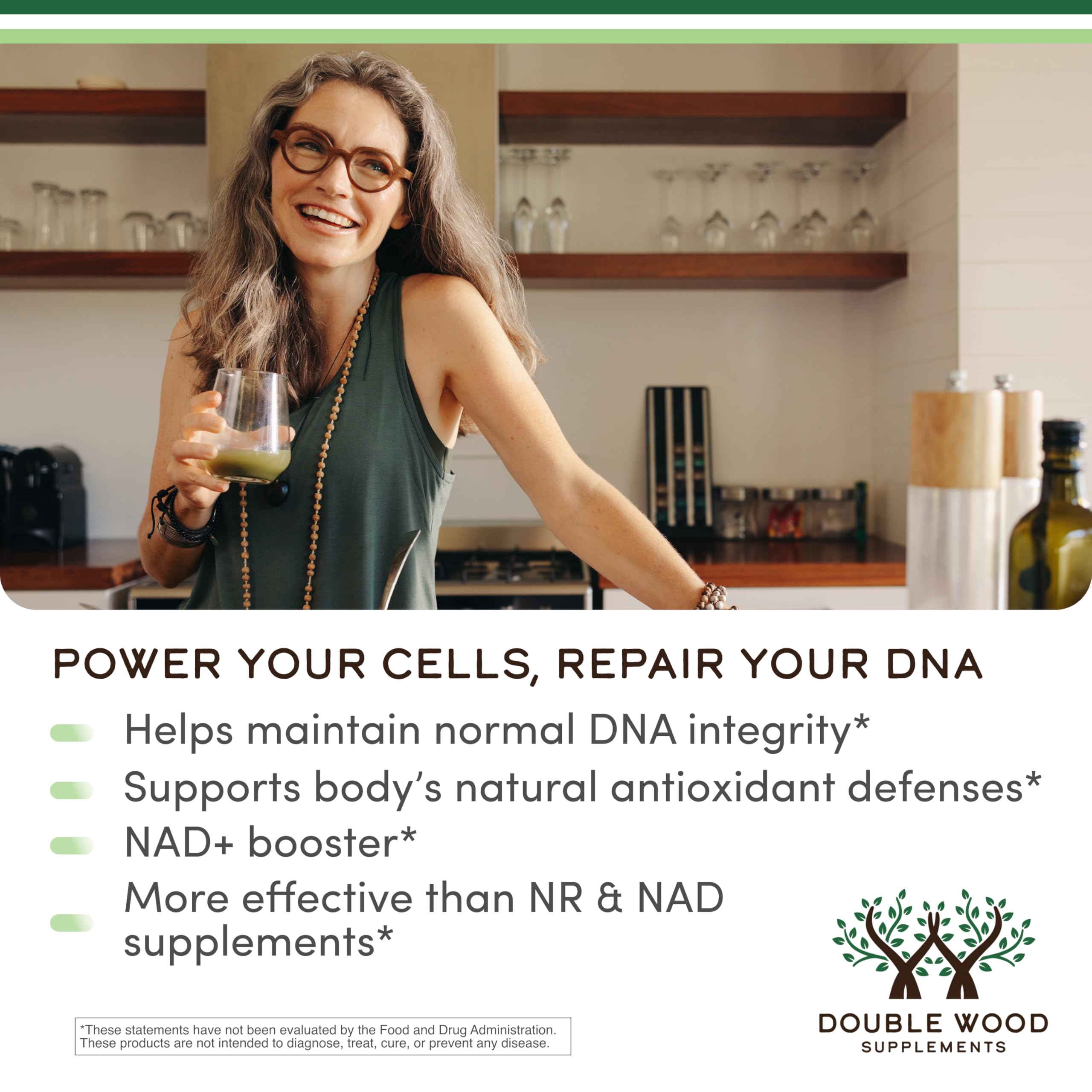 NMNH (NMN Supplement Alternative) Only Clinically Studied Ingredient - Boosts NAD+ Levels for Anti Aging and Cell Regeneration by Double Wood Double Wood Supplements uk supplements