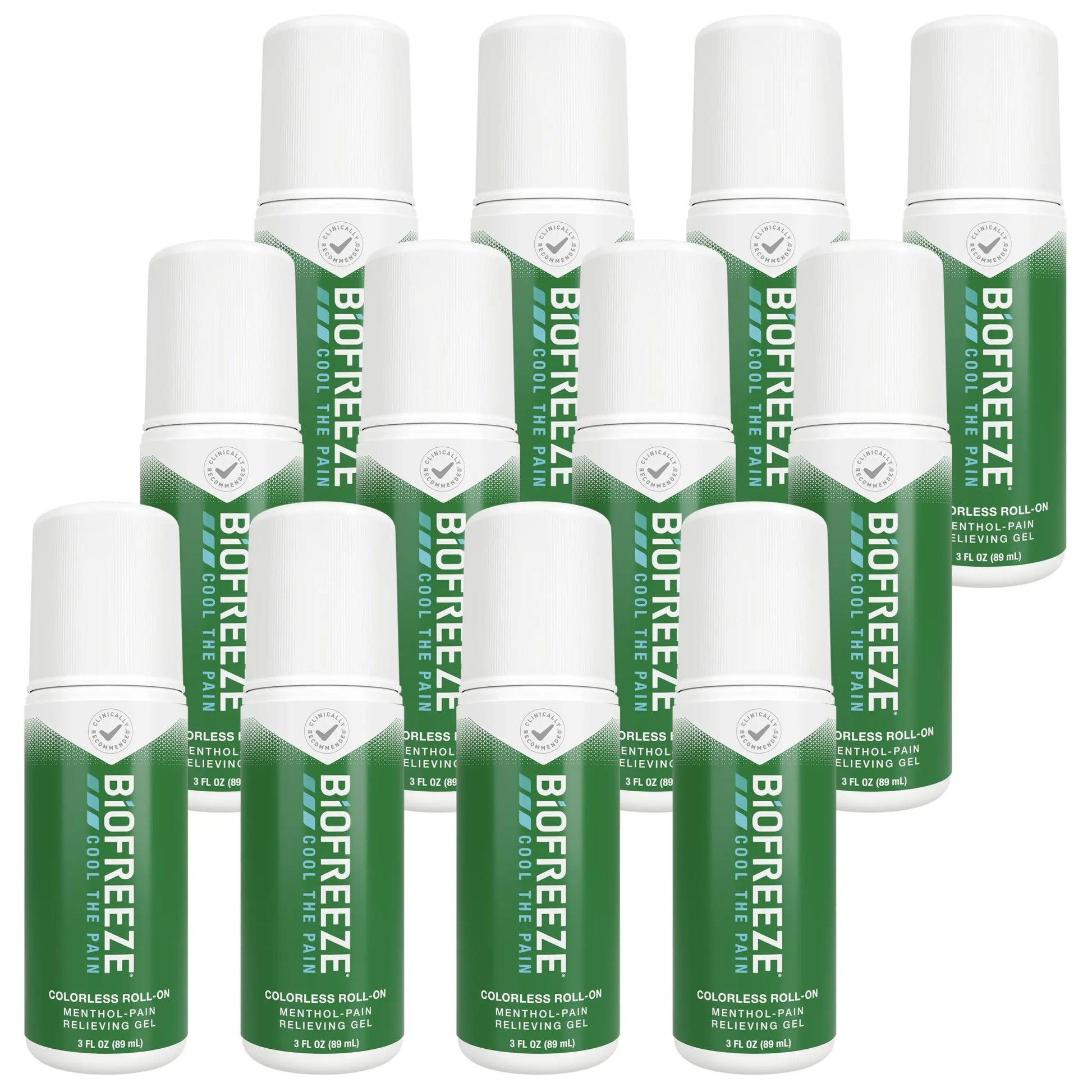 Biofreeze Roll-On Pain-Relieving Gel 3 FL OZ, Colorless (Pack Of 12) Topical Pain Reliever For Muscles And Joints From Arthritis, Backache, Strains, Bruises, & Sprains Biofreeze uk supplements