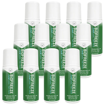 Biofreeze Roll-On Pain-Relieving Gel 3 FL OZ, Colorless (Pack Of 12) Topical Pain Reliever For Muscles And Joints From Arthritis, Backache, Strains, Bruises, & Sprains Biofreeze uk supplements