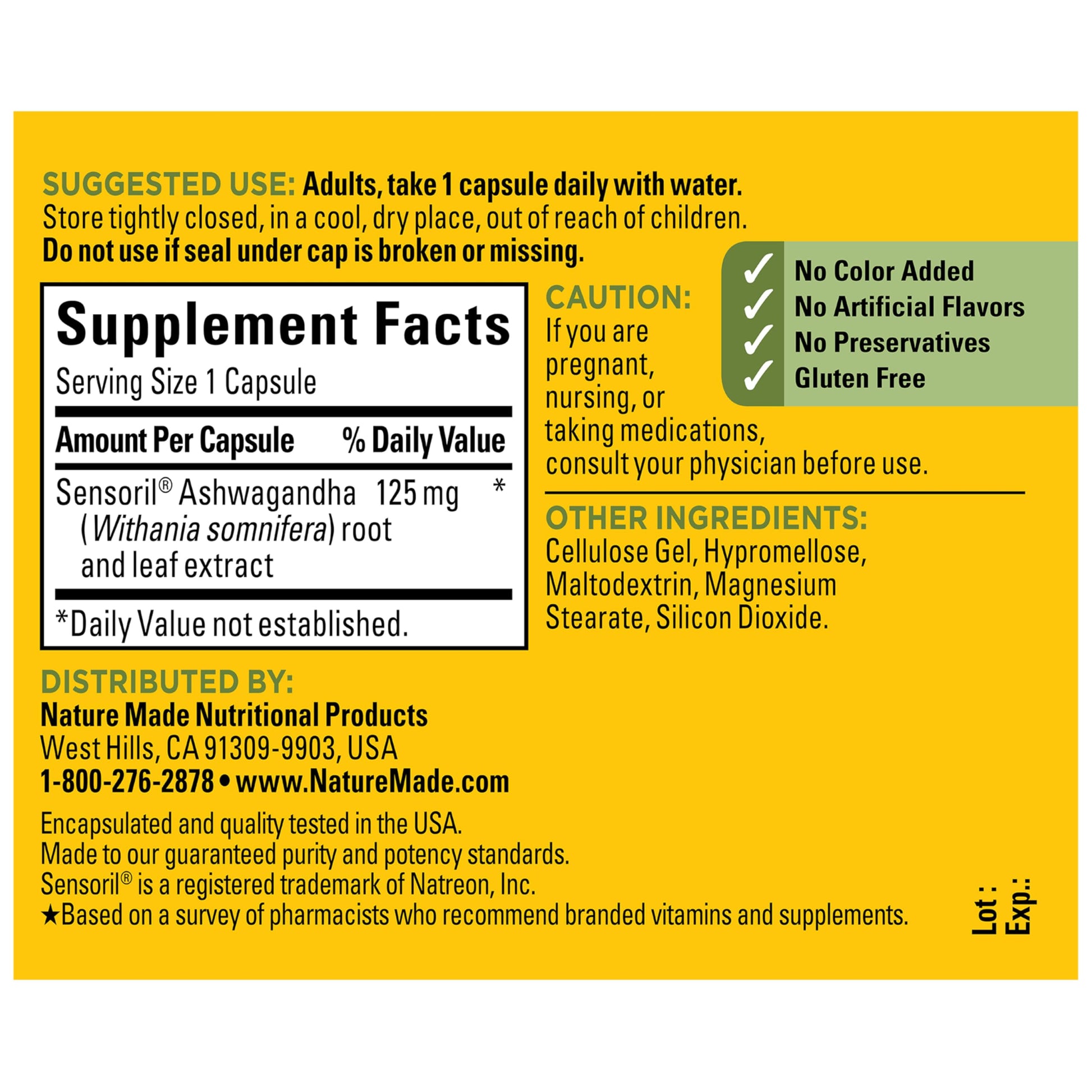 Nature Made Ashwagandha Capsules 125mg for Stress Support, Ashwagandha Supplements, 60 Capsules, 60 Day Supply Nature Made uk supplements