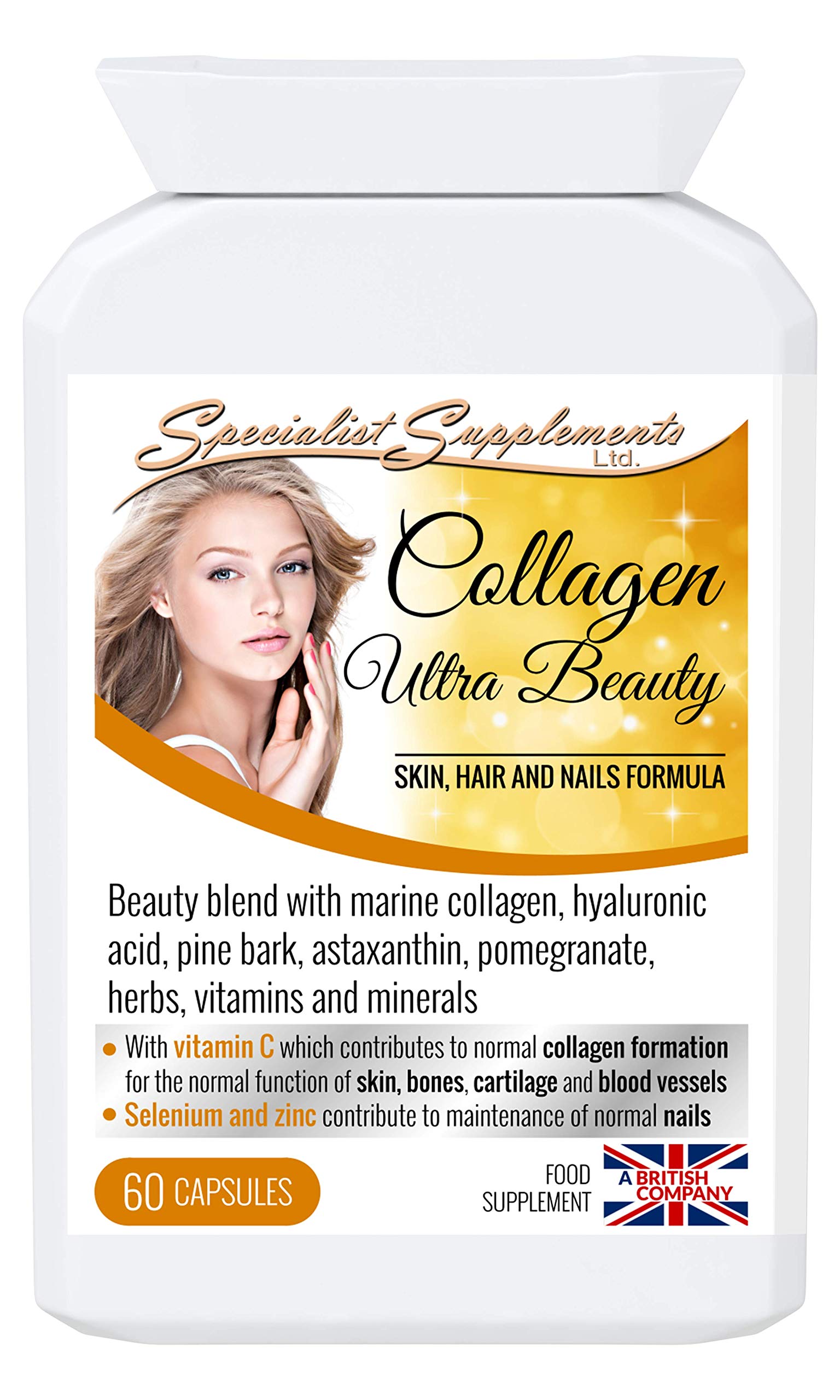Specialist Supplements Collagen Ultra Beauty Marine Collagen, Hyaluronic Acid, Vitamin, Mineral Specialist Supplements uk supplements