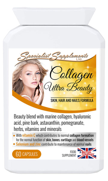 Specialist Supplements Collagen Ultra Beauty Marine Collagen, Hyaluronic Acid, Vitamin, Mineral Specialist Supplements uk supplements