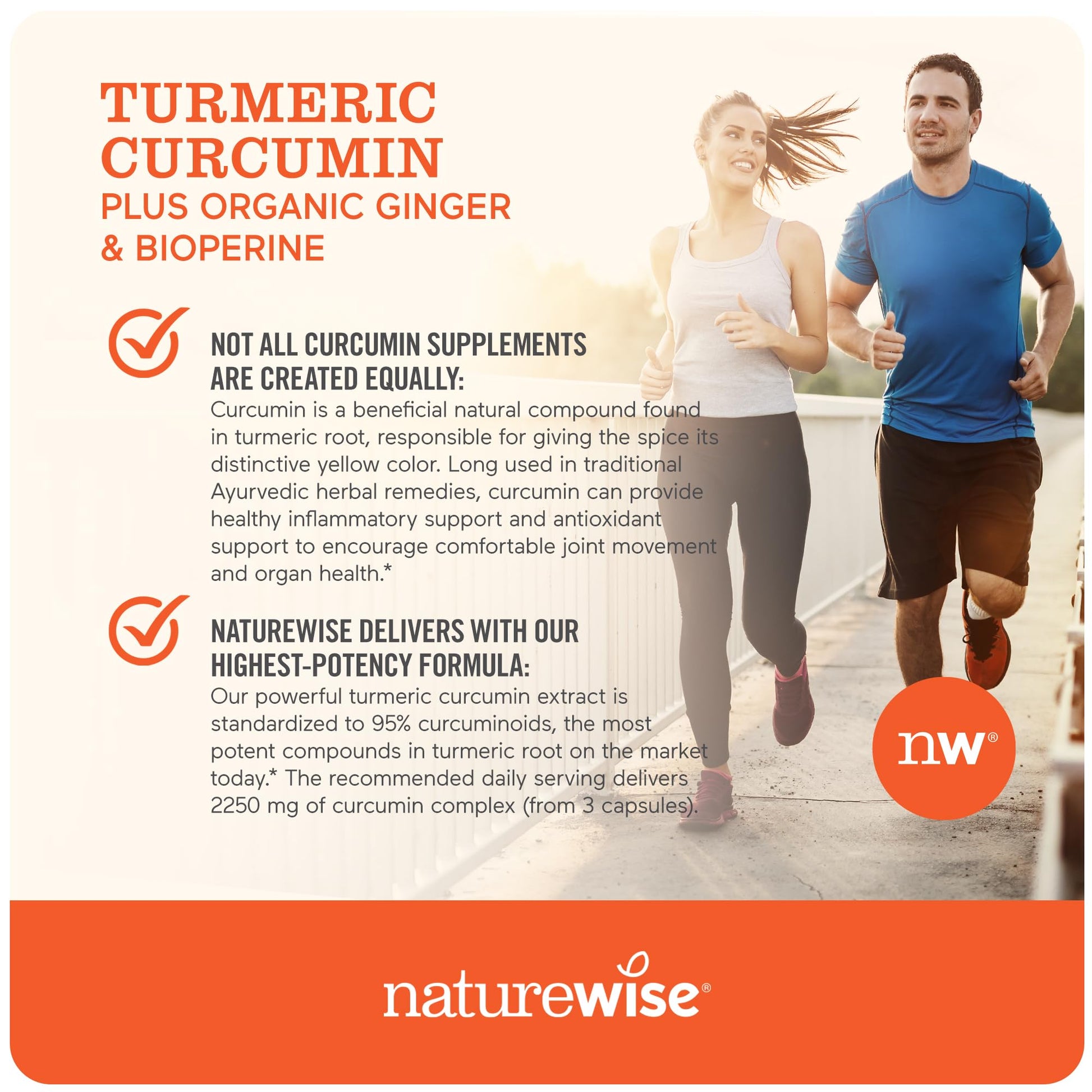 NatureWise Curcumin Turmeric 2250mg 95% Curcuminoids & BioPerine Black Pepper NatureWise uk supplements