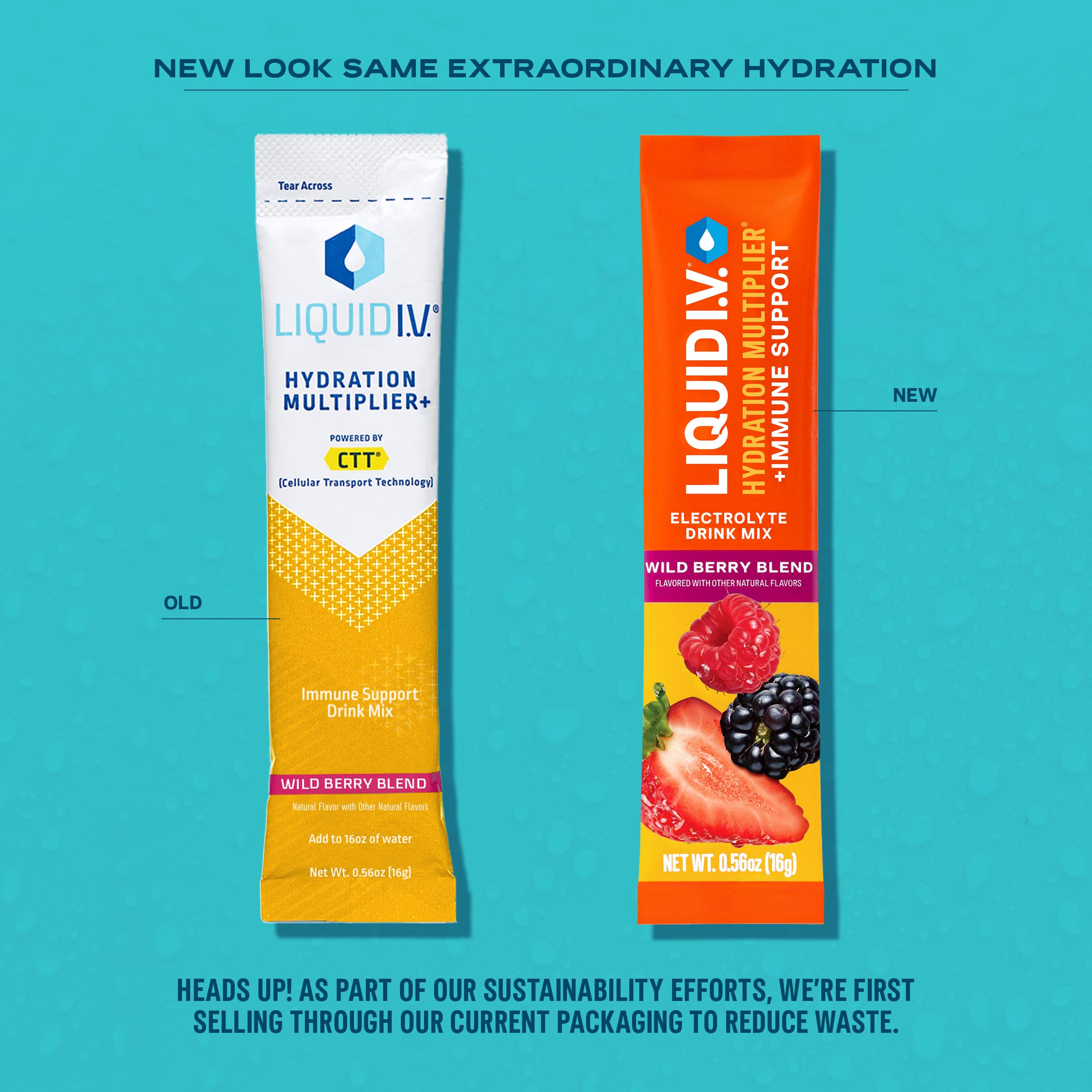 Liquid I.V.® Hydration Multiplier +Immune Support - Wild Berry Blend | Electrolyte Powder Drink Mix | 1 Pack (14 Servings) Liquid I.V. uk supplements