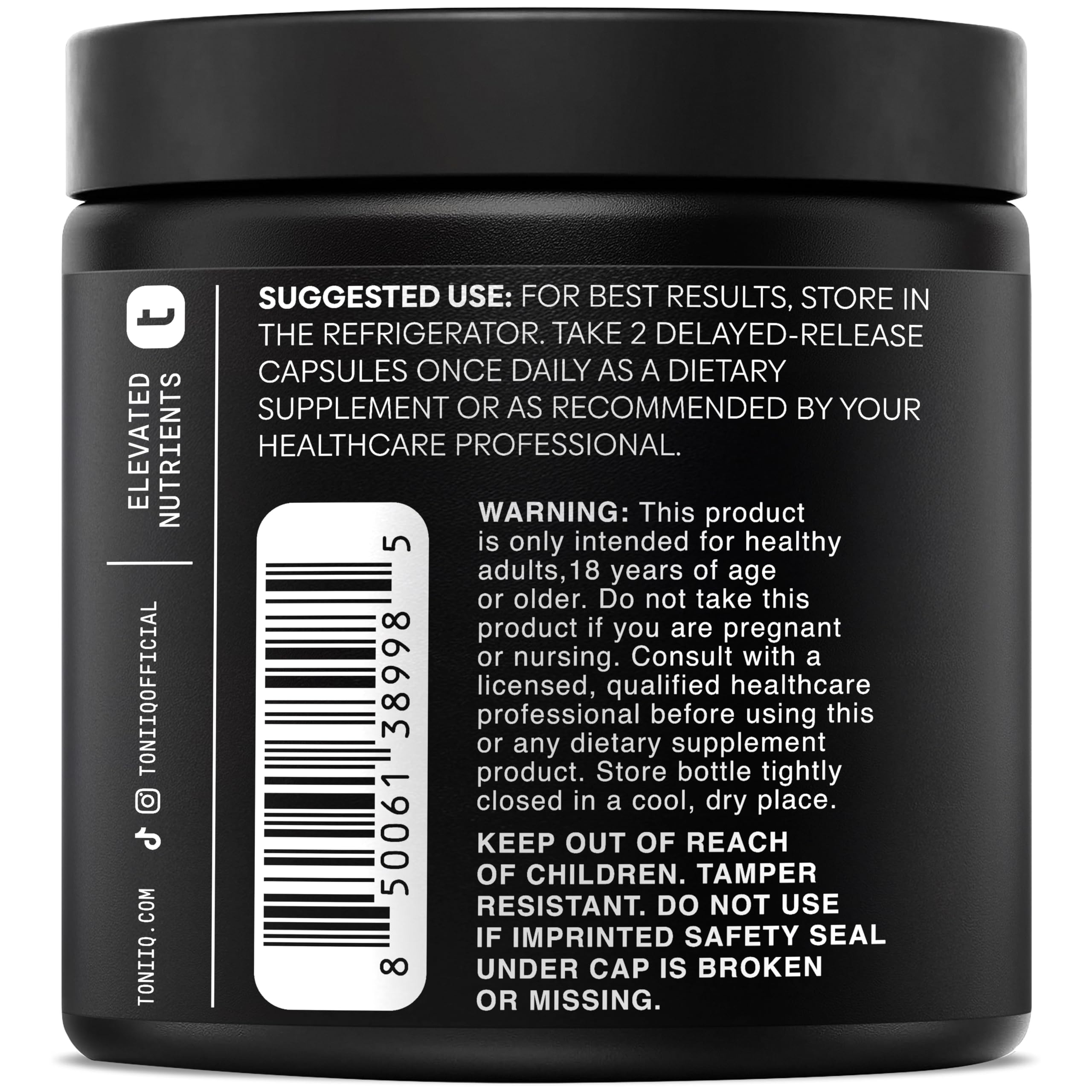Toniiq Lactobacillus Rhamnosus – Ultra High Strength 100B CFU with Prebiotic FOS – Delayed Release Capsules – Third-Party Lab Tested – 60 Capsules Toniiq uk supplements