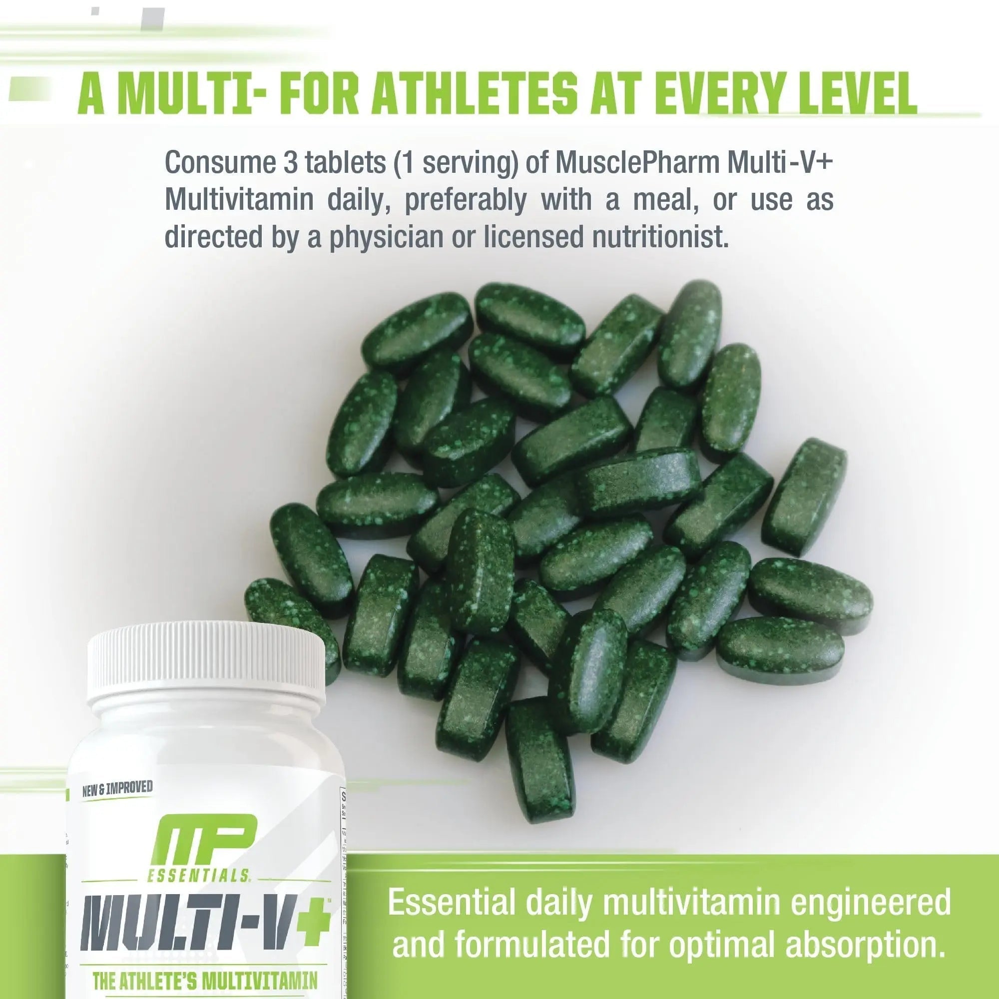 Muscle Pharm Essentials Multi-V+, The Athlete's Multi-Vitamin, Enhanced Energy, Performance & Immune Health, Daily Multivitamin for Men & Women Muscle Pharm uk supplements