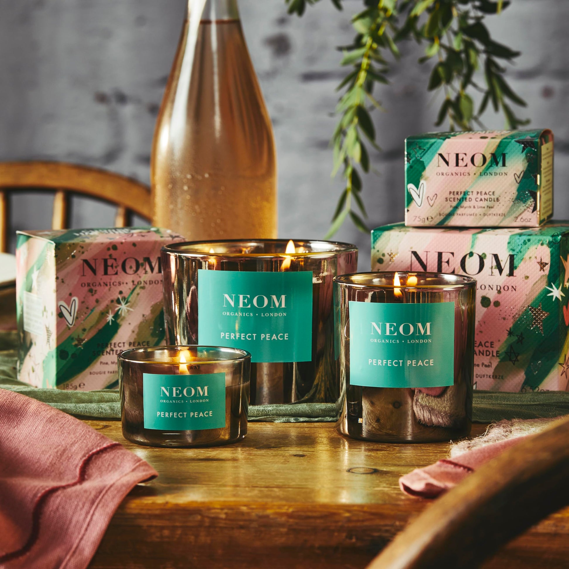 NEOM- Perfect Peace Luxury Scented Candle | Pine, Myrrh & Lime Peel | Christmas Gift… (1 Wick) Neom uk supplements