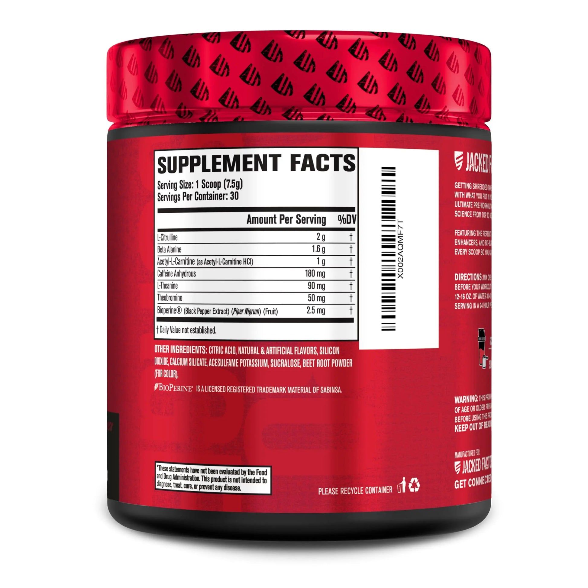 Jacked Factory NITROSURGE Shred Pre Workout Supplement - Energy Booster, Instant Strength Gains, Sharp Focus, Powerful Pumps - Nitric Oxide Booster & PreWorkout Powder - 30Sv, Fruit Punch Jacked Factory uk supplements
