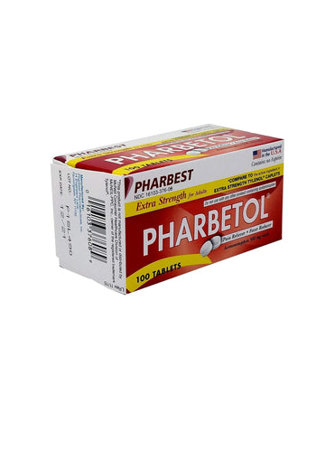 Pharbetol 500mg Extra Strength Tablets 100 Count (Generic Extra Strength) PHARBEST PHARMACEUTICALS uk supplements