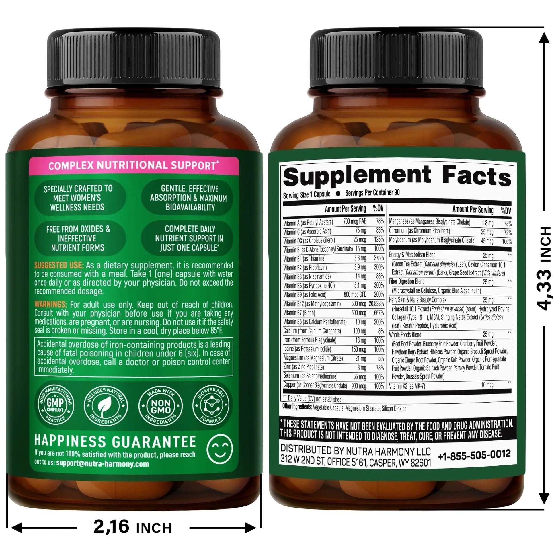NUTRAHARMONY Multivitamins for Men & Women NUTRAHARMONY uk supplements