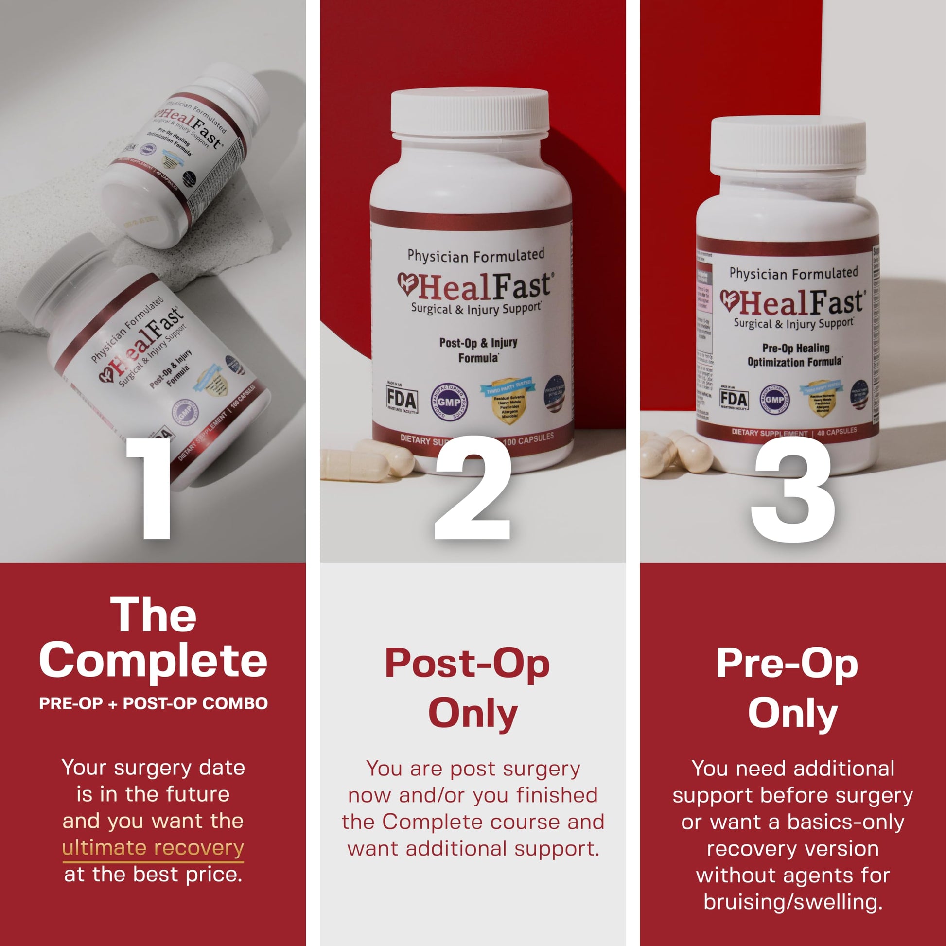 HealFast Surgery & Injury Recovery Supplement (Pre-Op): Quercetin, Probiotics Supplement for Wound, Liposuction, Tummy Tuck, and BBL Post Surgery Supplies HealFast uk supplements