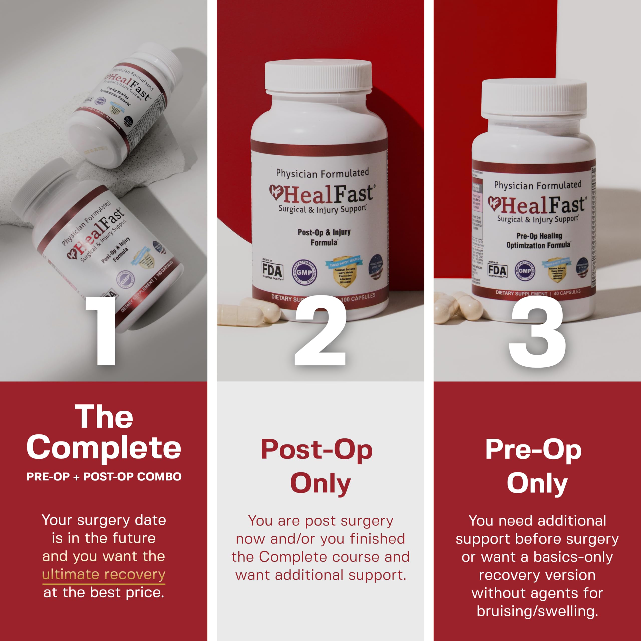 HealFast Surgery & Injury Recovery Supplement (Pre-Op): Quercetin, Probiotics Supplement for Wound, Liposuction, Tummy Tuck, and BBL Post Surgery Supplies HealFast uk supplements
