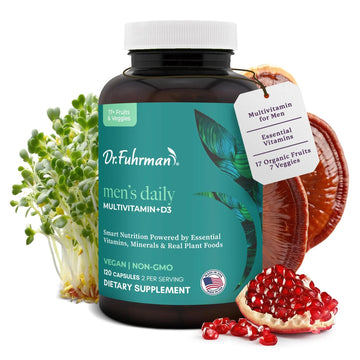 Dr. Fuhrman 2 Month Supply Multivitamin for Men + D3 Vitamin for Immune Support | Vegan Formula Womens Multivitamin with B12 & Zinc | Dr. Fuhrman uk supplements