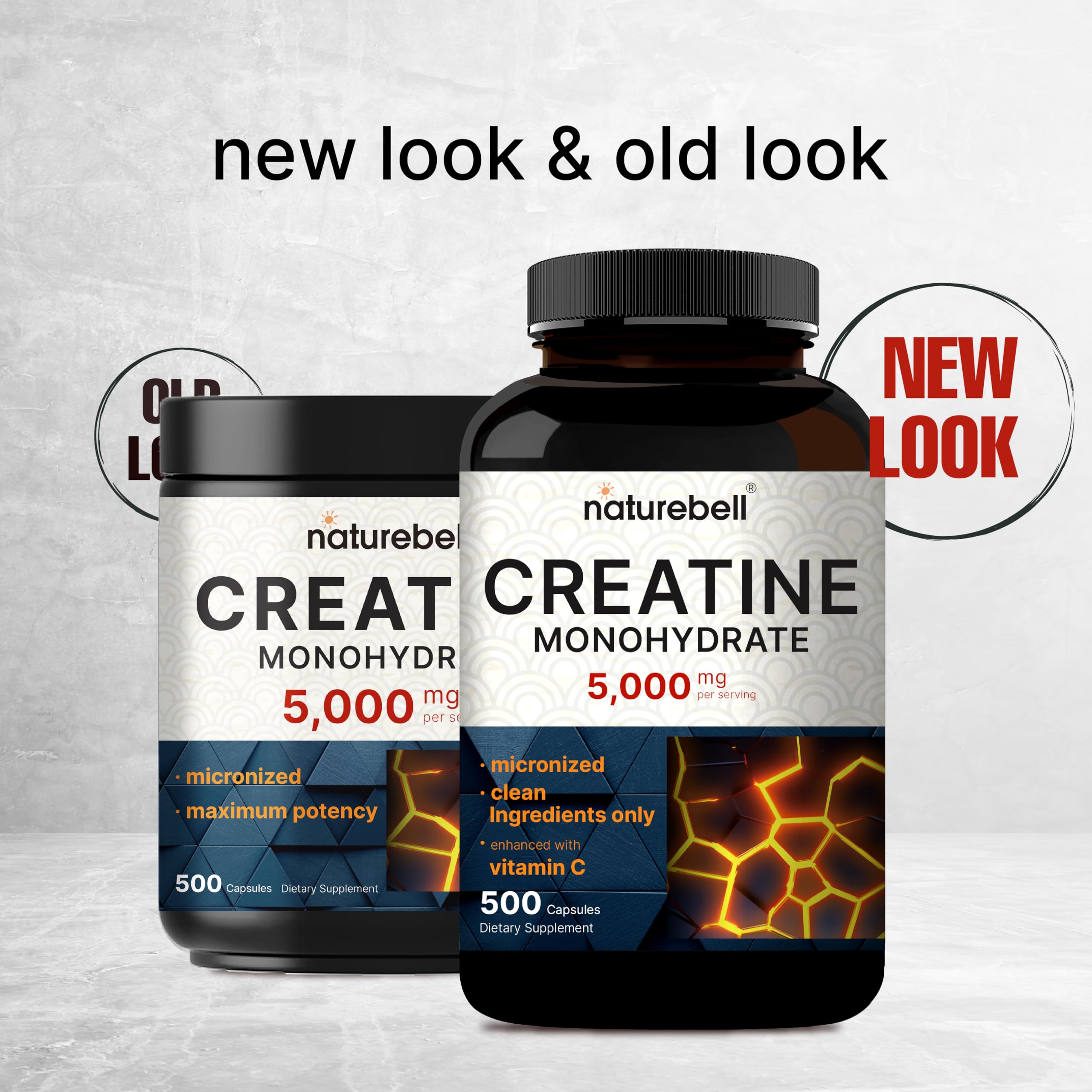 NatureBell Creatine Monohydrate Capsules 5,000mg Per Serving, 500 Count | Micronized, Unflavored Creatine Pills | Pre-Workout & Muscle Strength Support NatureBell uk supplements