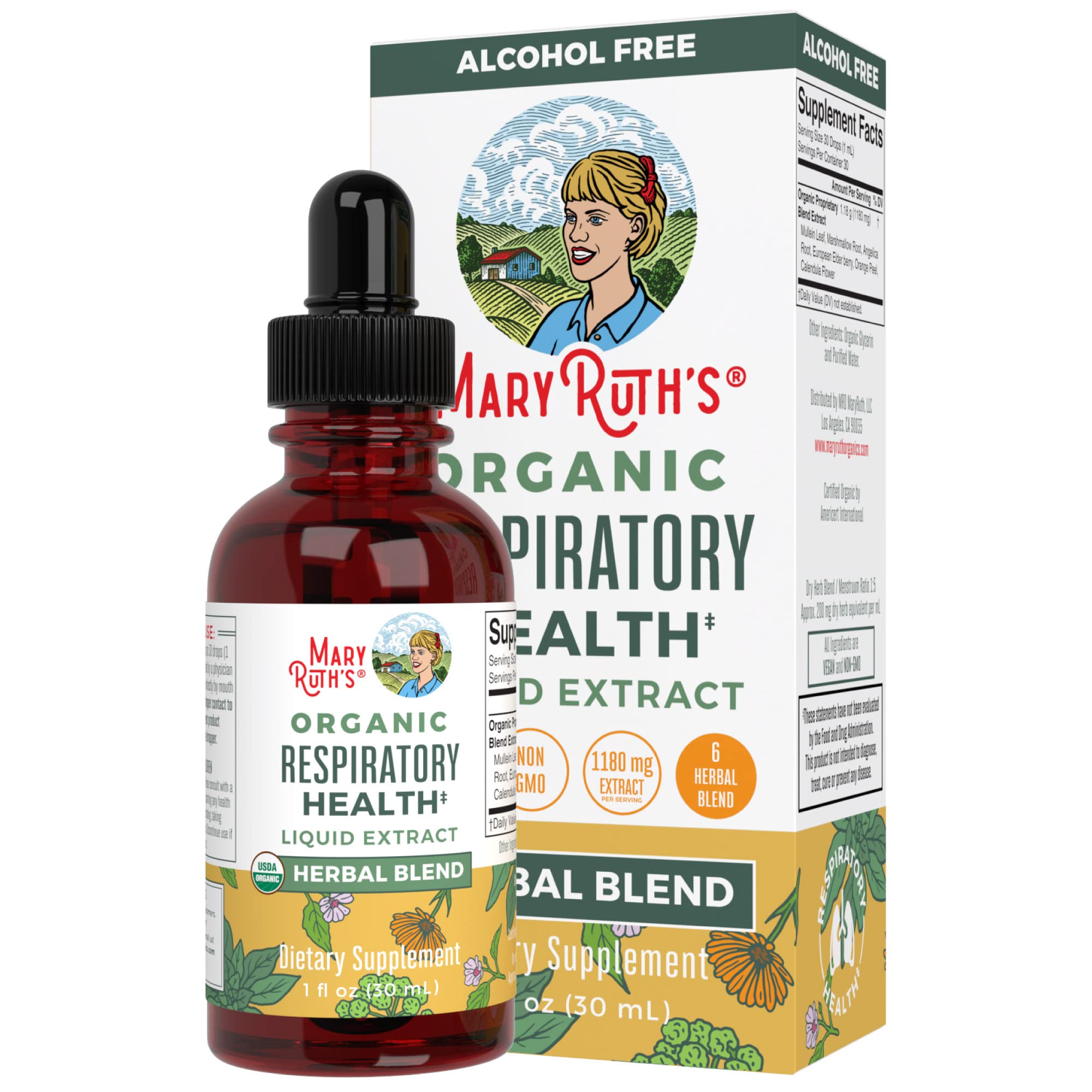 MaryRuth's | USDA Organic Respiratory Health Herbal Supplement Extract MaryRuth Organics uk supplements