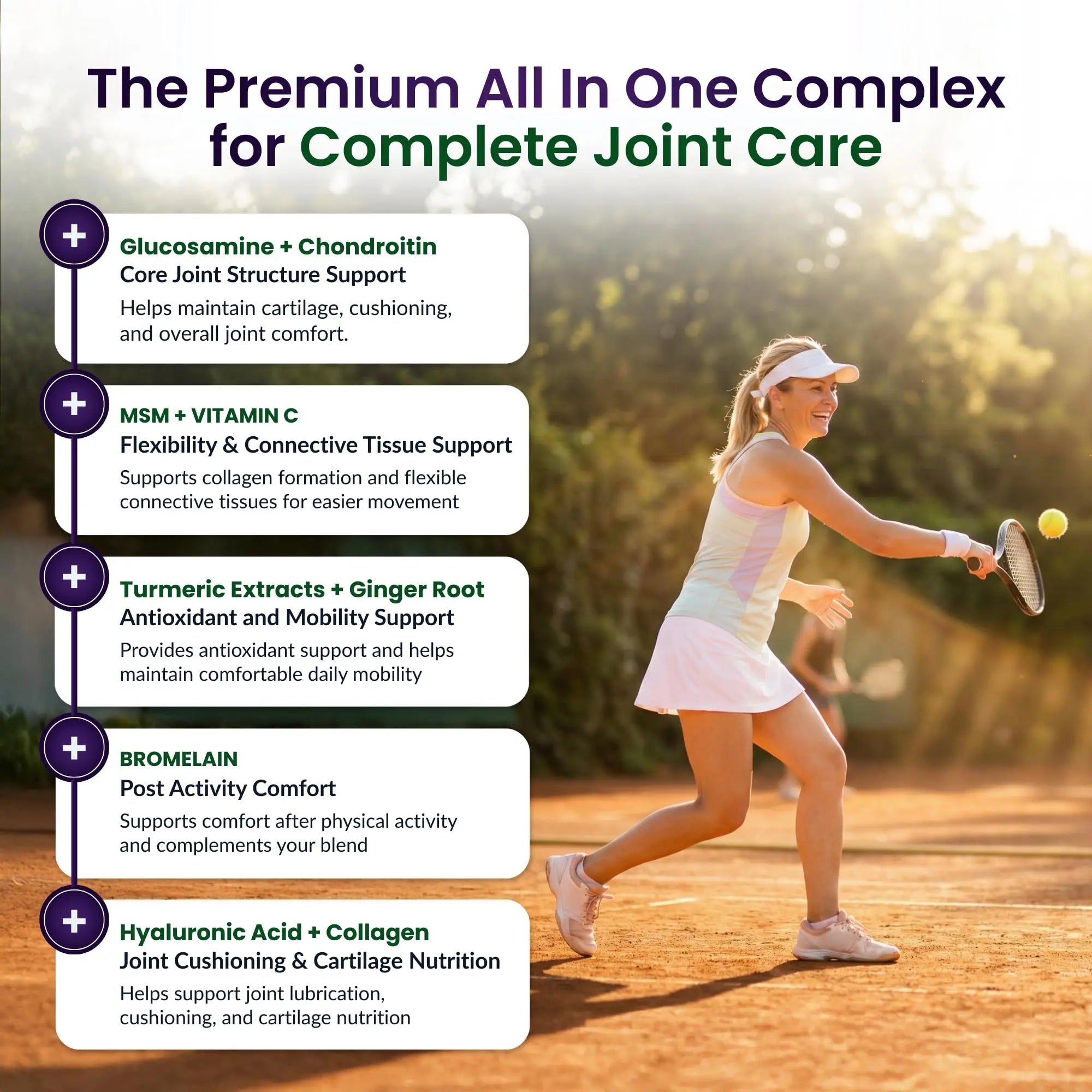 ForestLeaf Glucosamine Chondroitin MSM Joint Supplement Complex - 1200mg - 120 Caps ForestLeaf uk supplements