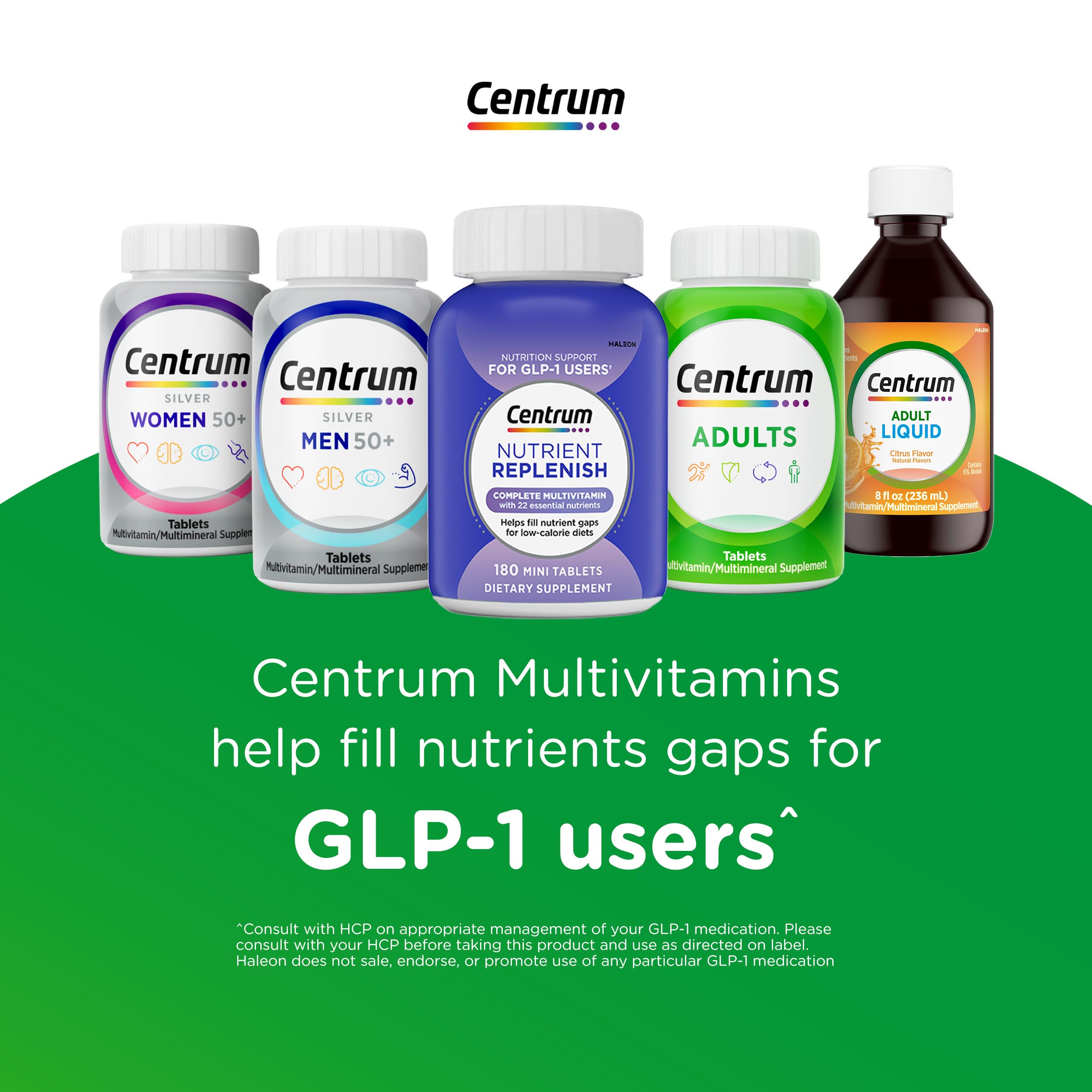 Centrum Minis Silver Multivitamin for Adults 50 Plus, Multimineral Supplement, Vitamin D3, B-Vitamins, Gluten Free, Non-GMO Ingredients Centrum uk supplements