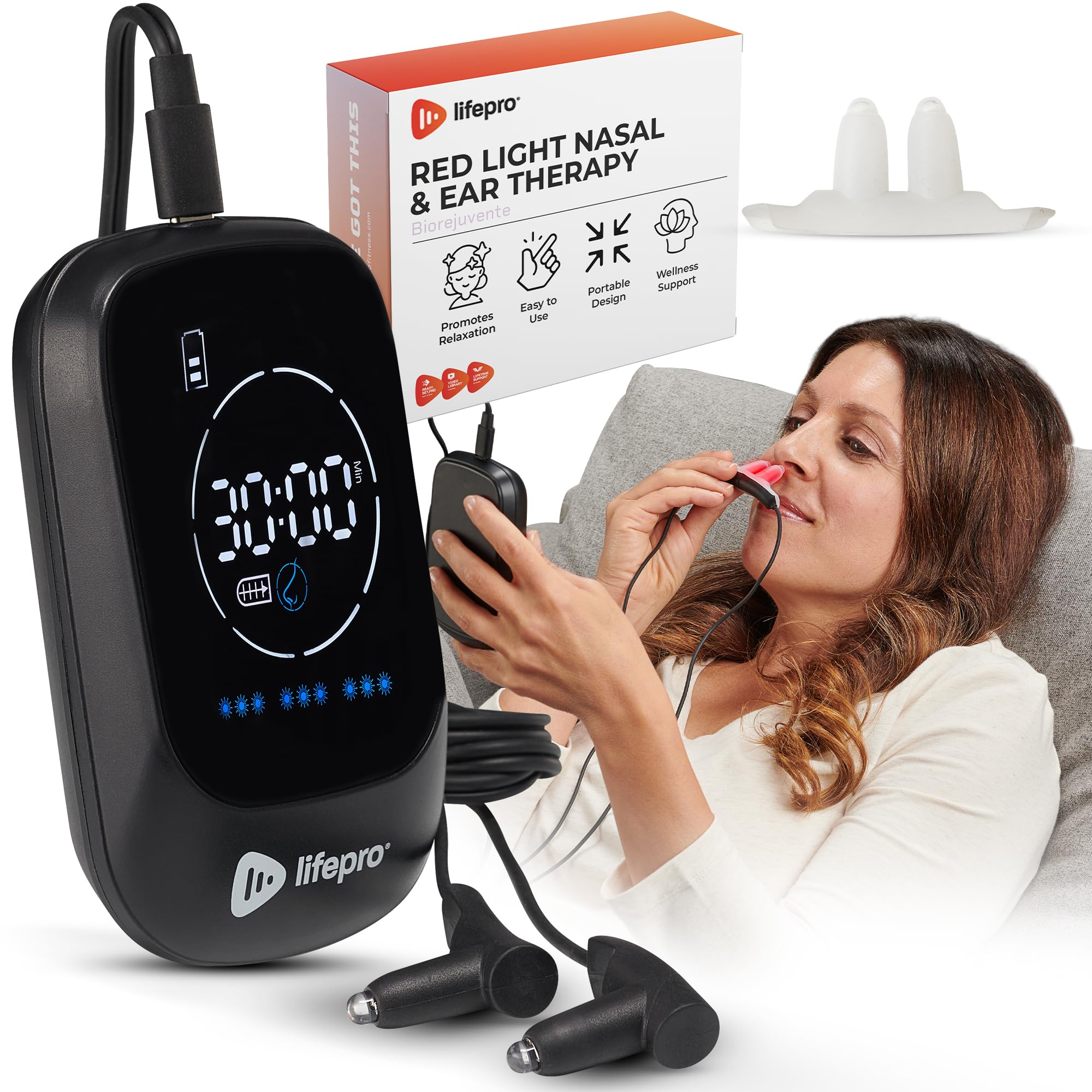 Lifepro Red Light Therapy Device for Nose & Ears - Portable Red and Near Infrared Light Therapy LifePro uk supplements