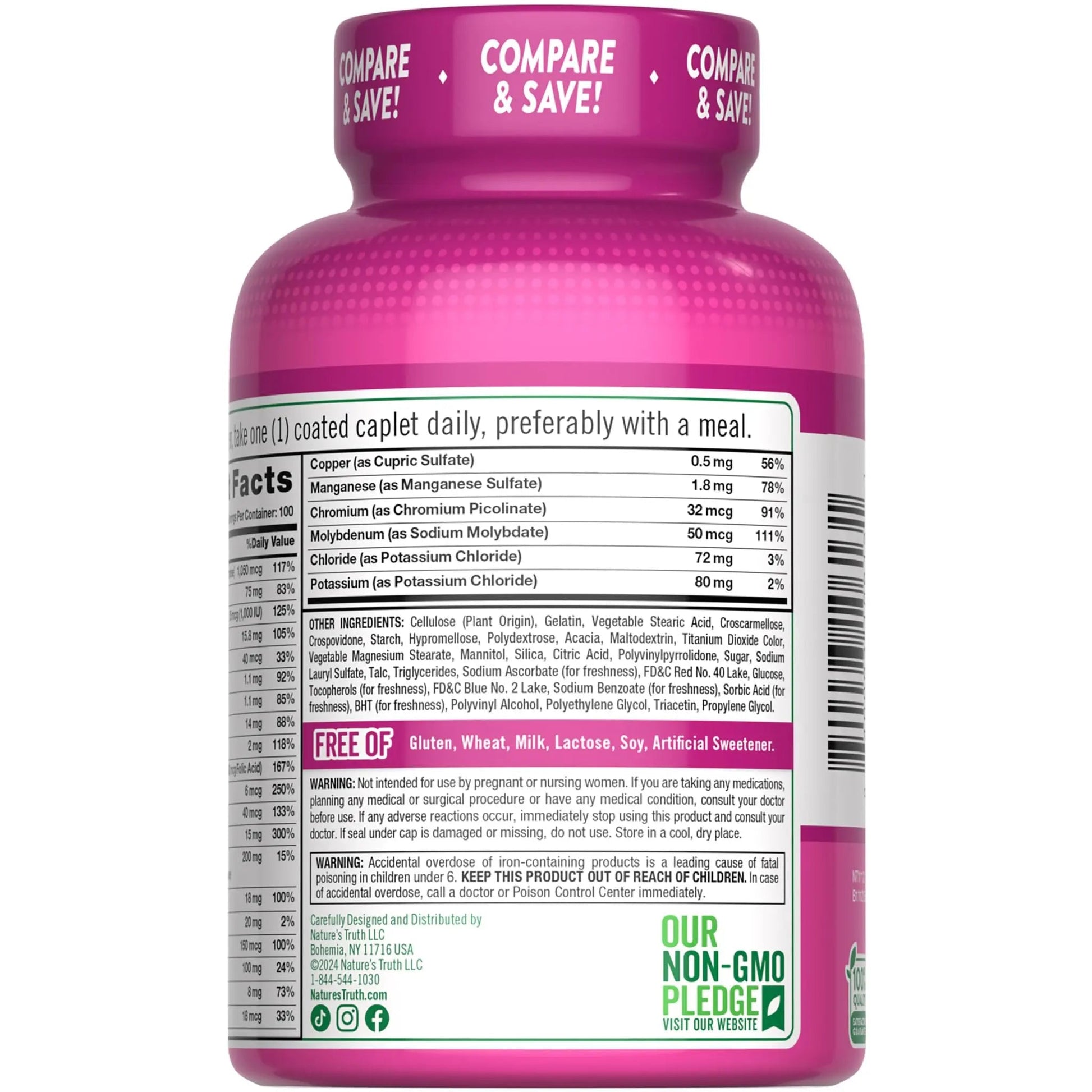 Nature's Truth Multivitamin for Women with Iron | 100 Pills | Non-GMO & Gluten Free Supplement | ABC Complete Nature's Truth uk supplements