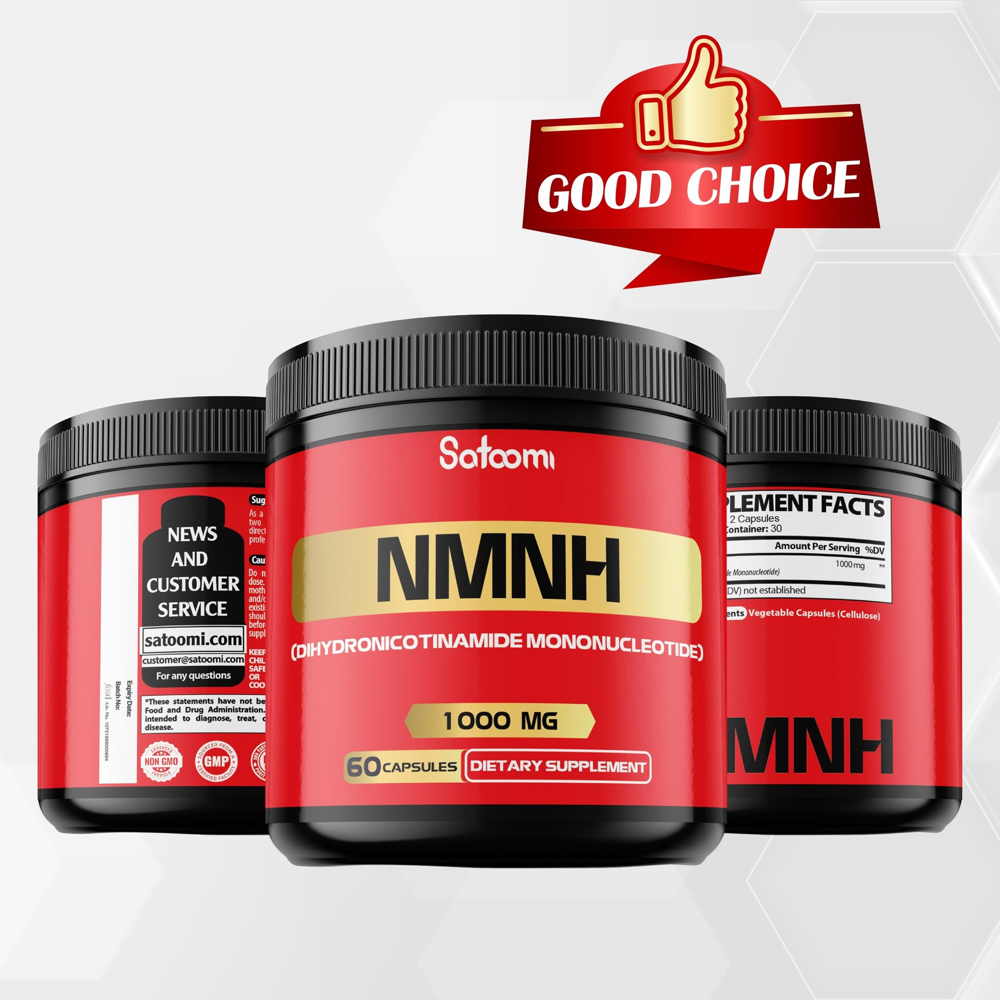 NMNH (Dihydronicotinamide Mononucleotide) -NMN Supplement Alternative - 1000mg per Serving NAD Supplement to Support NAD - 60 Capsules - 30 Days Supply Satoomi uk supplements