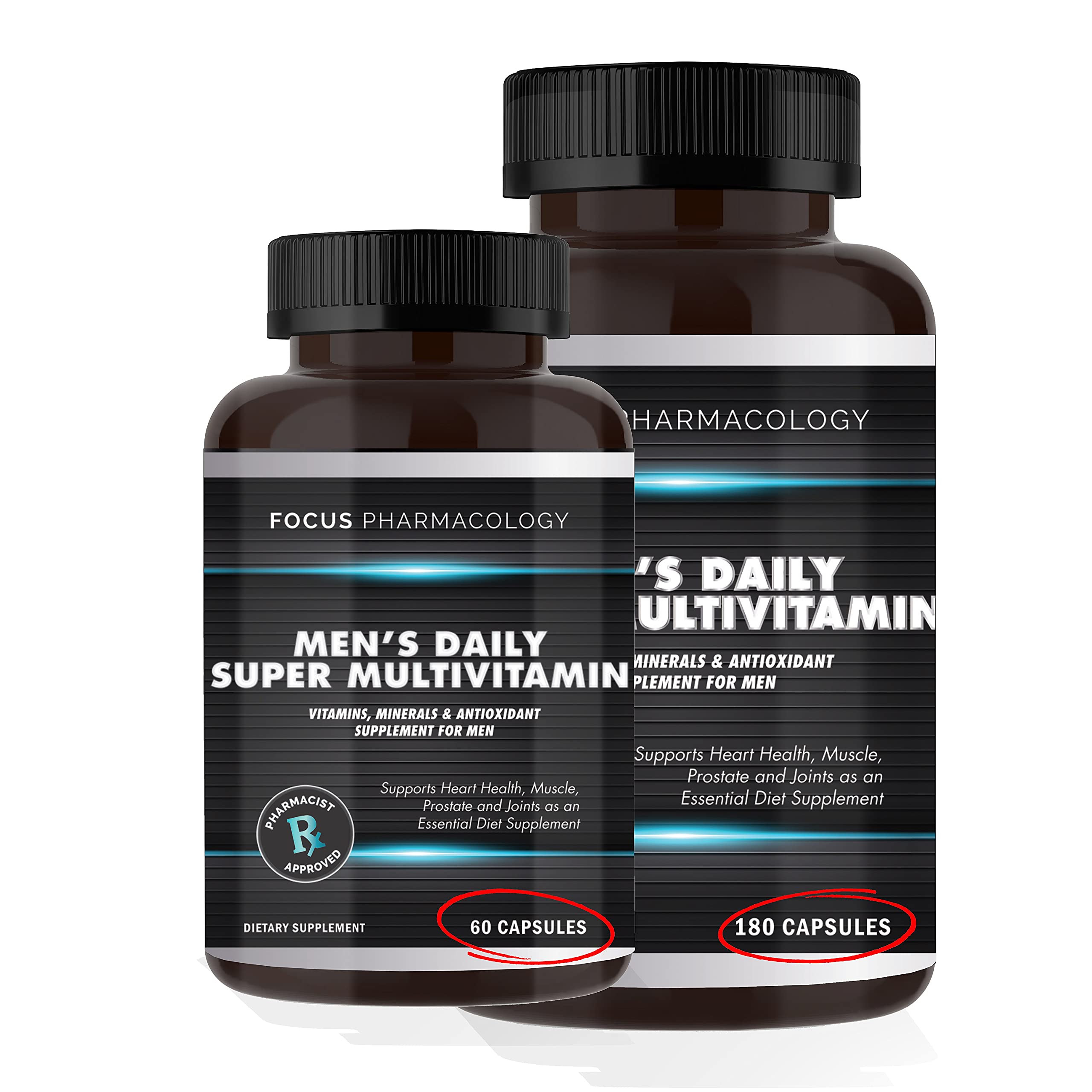 Focus Pharmacology Men's Daily Super Multi-Vitamin for Men - 60 Ct Blend of Vitamins, Minerals, Plus Herbs for Prostate Health and General Energy/Focus Focus Pharmacology uk supplements