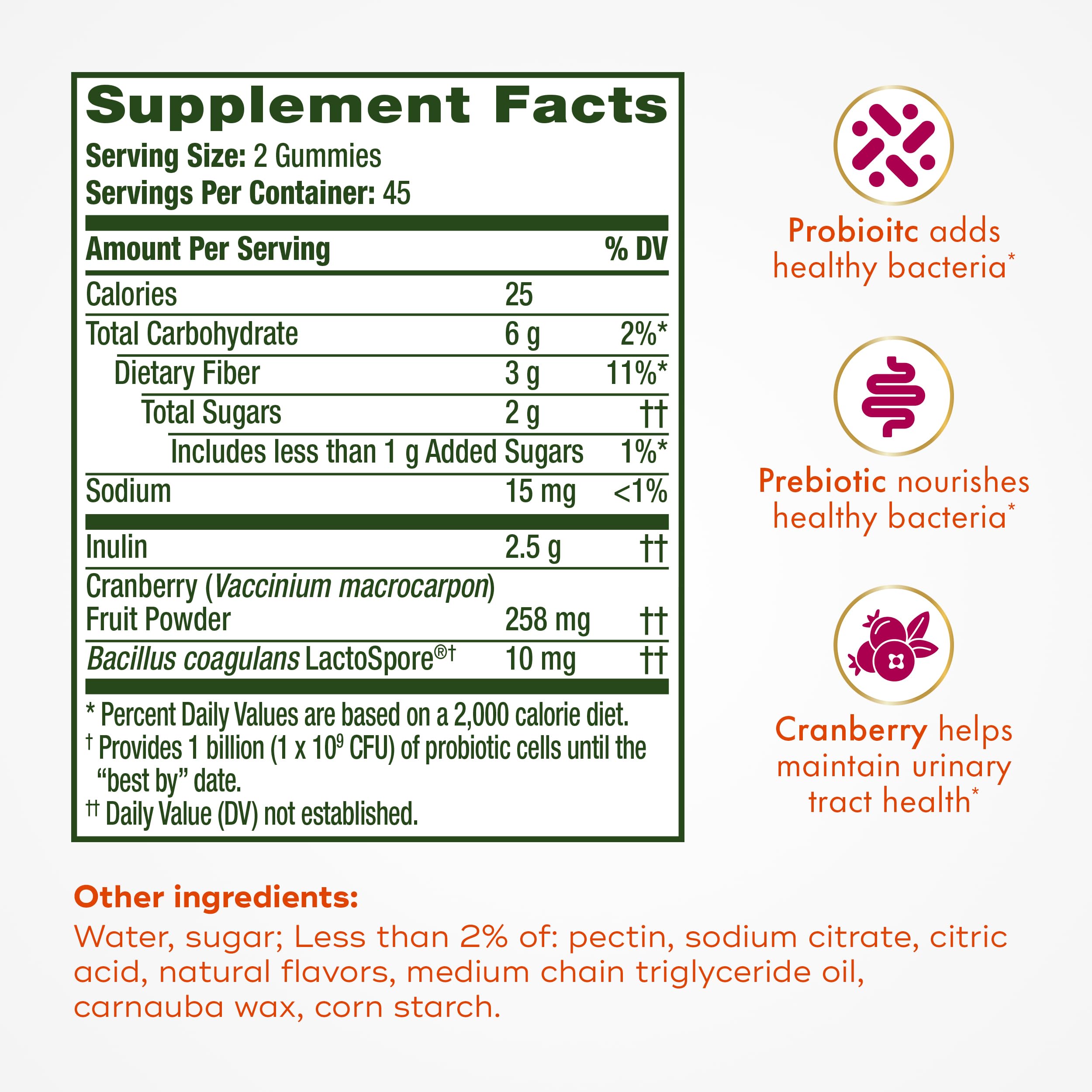 Align Probiotic, Women's Dualbiotic, Womens Probiotic Gummies, Prebiotics and Probiotics for Women, with Cranberry for Urinary Tract Health*, Cranberry Flavor, 90 Gummies Align uk supplements