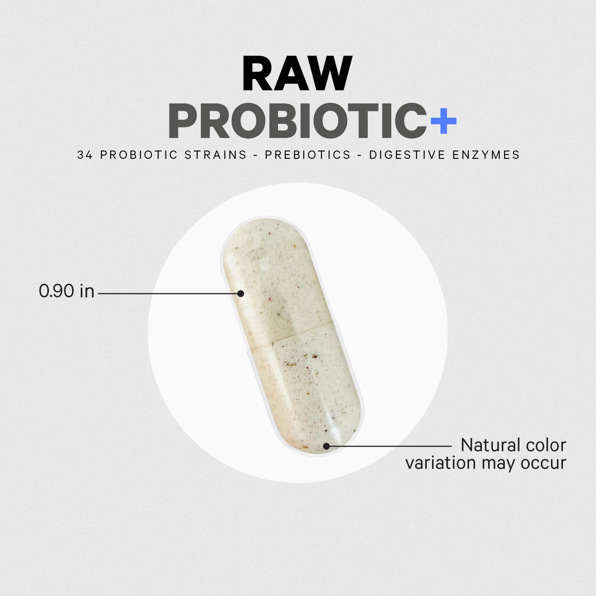 Codeage Raw Probiotic+ Supplement - 34 Probiotic Strains, 100 Billion CFUs, Raw Whole Food Probiotics, Digestive Enzymes, Raw Fruits & Veggies Prebiotics - Wild Kefir Culture - Non-GMO - 30 Capsules Codeage uk supplements