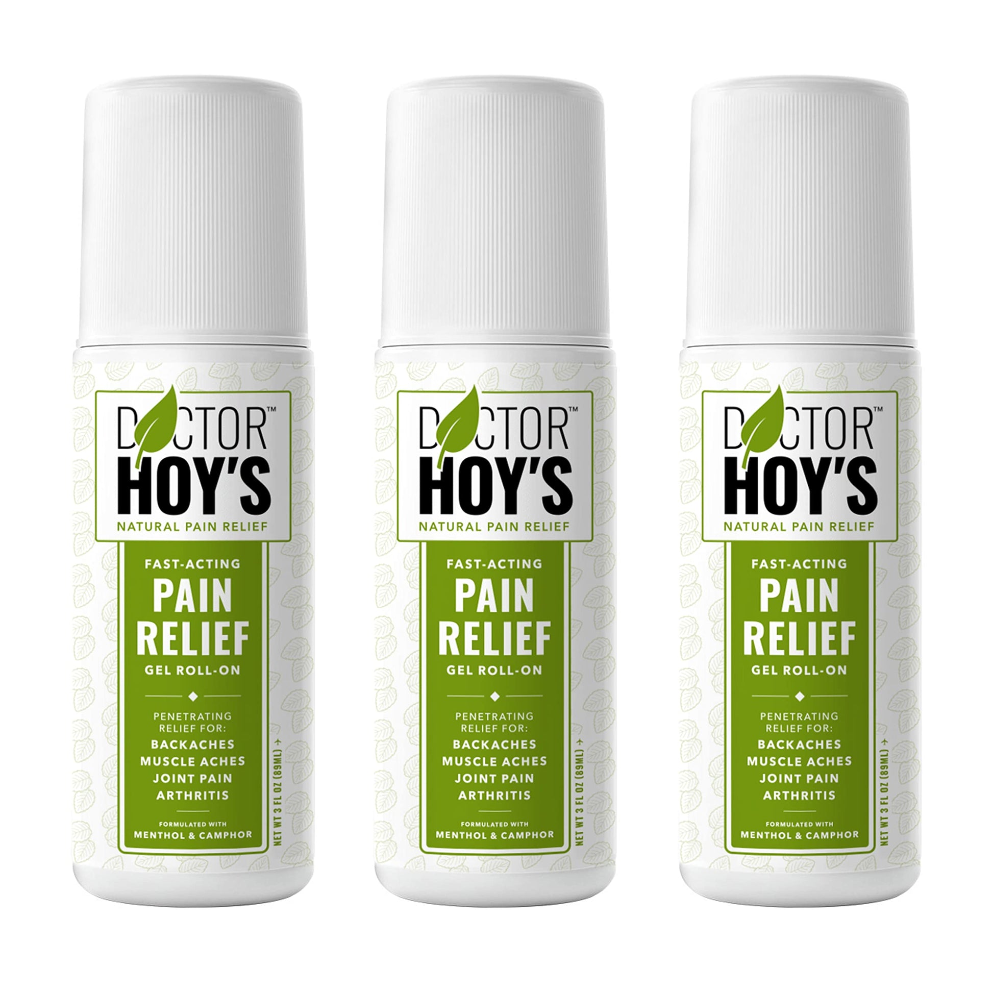 DOCTOR HOY'S Natural Pain Relief Gel, Water Based with Arnica, Anti-Inflammatory, Clean, Safe and Effective Natural Pain Relief, 3 oz. Roll-On, 3pk DOCTOR HOY'S uk supplements