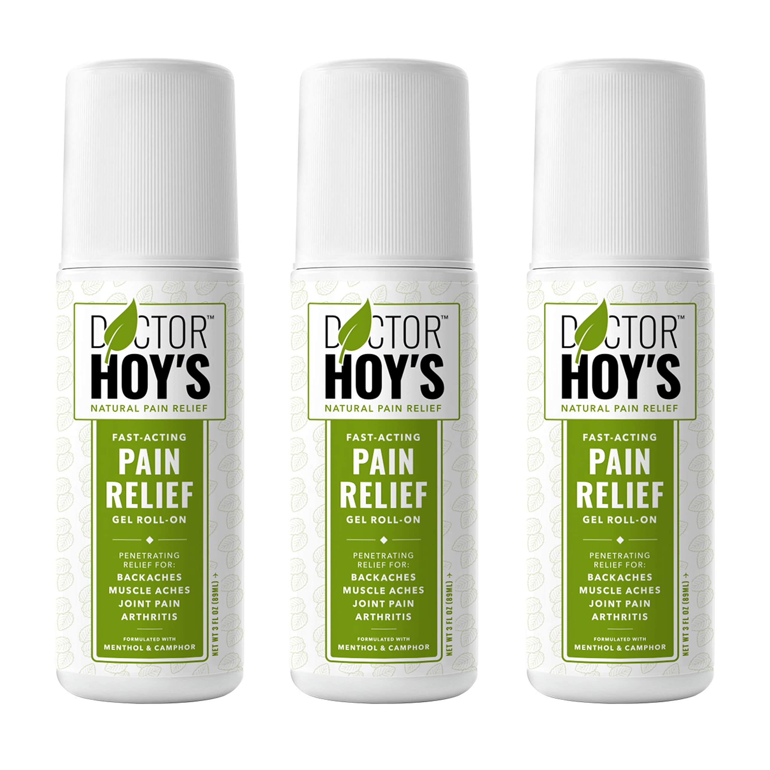 DOCTOR HOY'S Natural Pain Relief Gel, Water Based with Arnica, Anti-Inflammatory, Clean, Safe and Effective Natural Pain Relief, 3 oz. Roll-On, 3pk DOCTOR HOY'S uk supplements