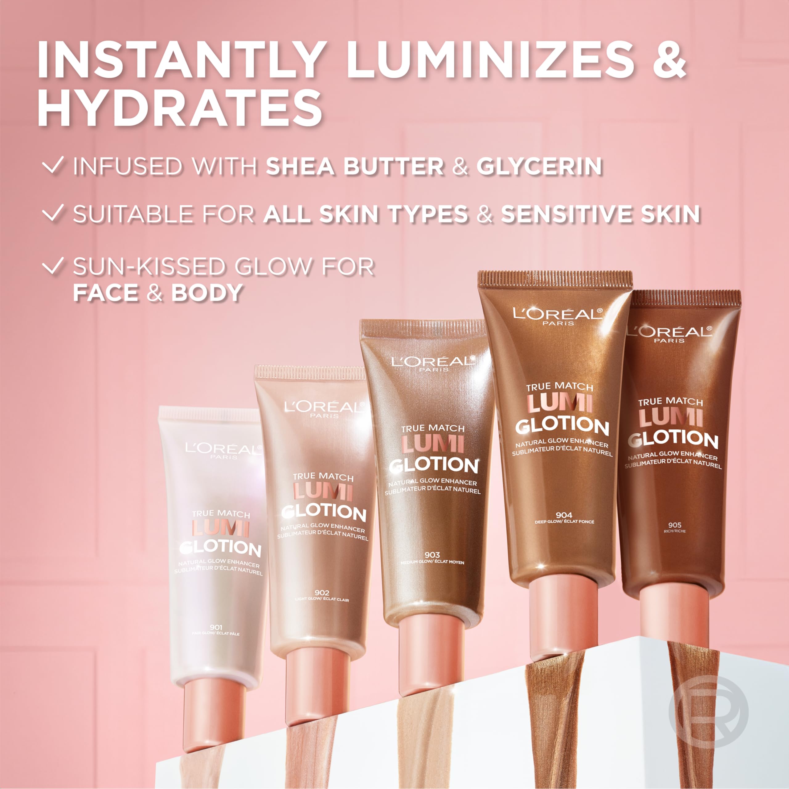 L'Oreal Paris Makeup True Match Lumi Glotion, Natural Glow Enhancer, Illuminator Highlighter, Bronzing Drops For a Sun-Kissed Glow, 903 Medium L'Oreal Paris uk supplements