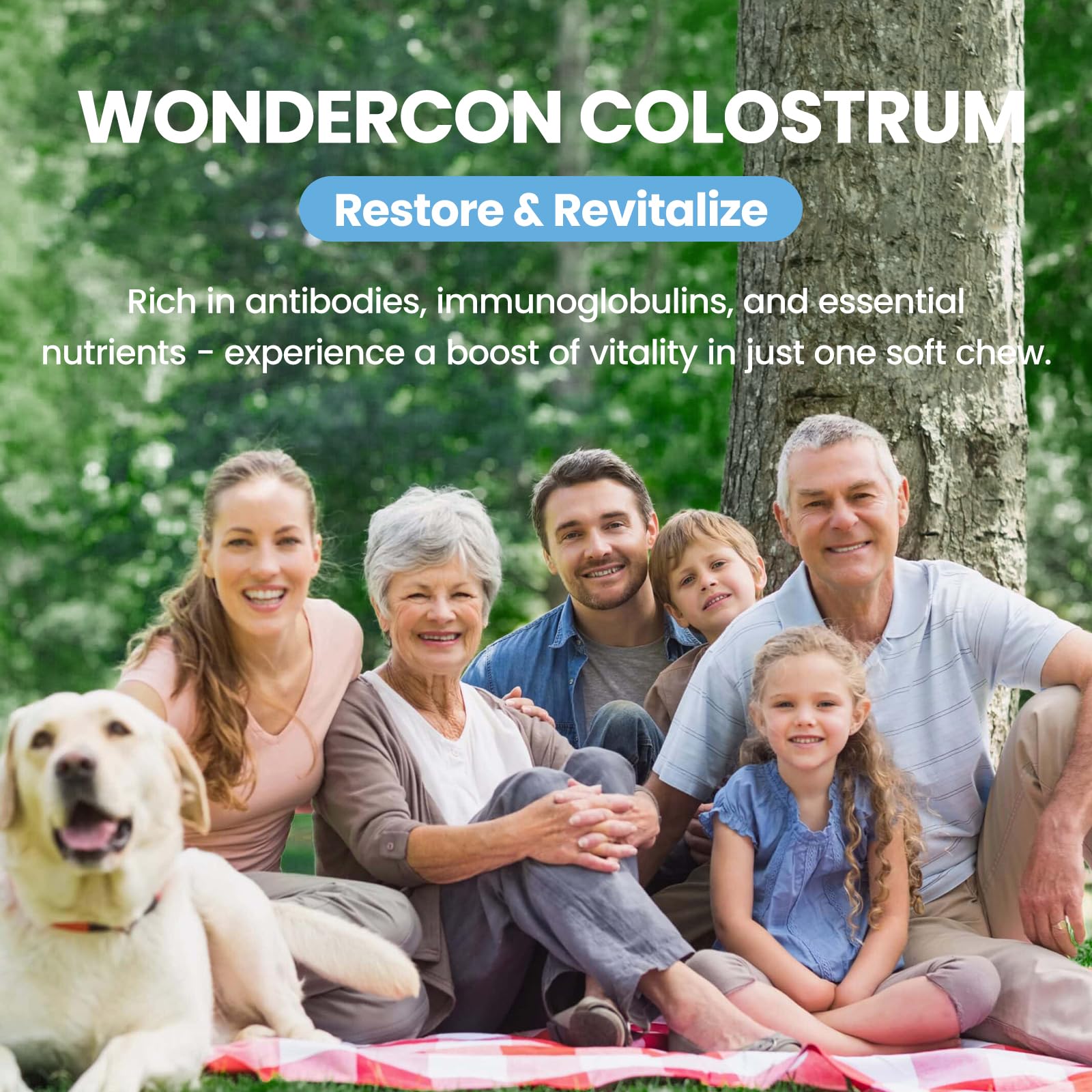 Colostrum Soft Chew Supplement (3000mg + 40% IgG), Concentrated Bovine Colostrum SEPT YAN uk supplements