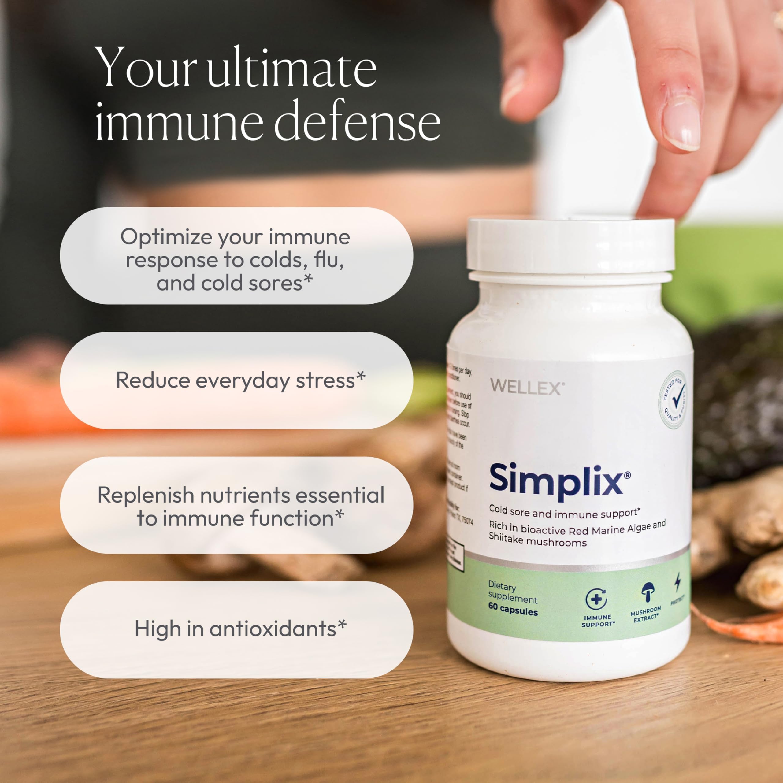 Simplix | Natural Supplement to Strengthen The Immune System | Respond to Outbreaks | Source of Highly Researched Mushroom & Seaweed Polysaccharides 60 Veggie Capsules (3 Pack) (180 Count) Papillex uk supplements