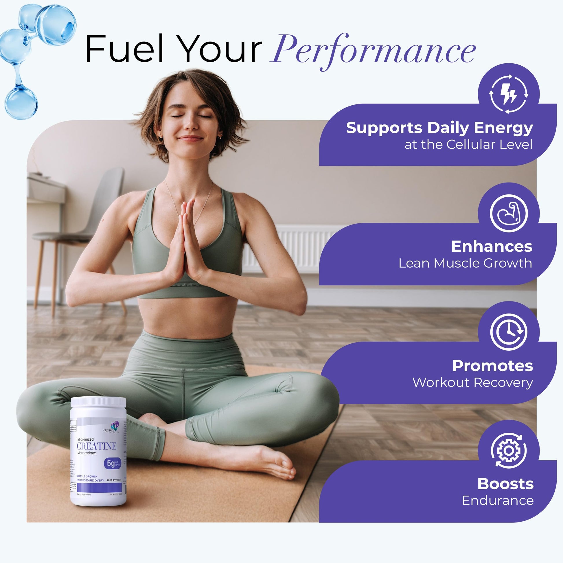 Organic Excellence Creatine Monohydrate – Micronized Creatine Powder for Muscle Growth, Strength & Recovery – Unflavored, 115 Servings Organic Excellence uk supplements