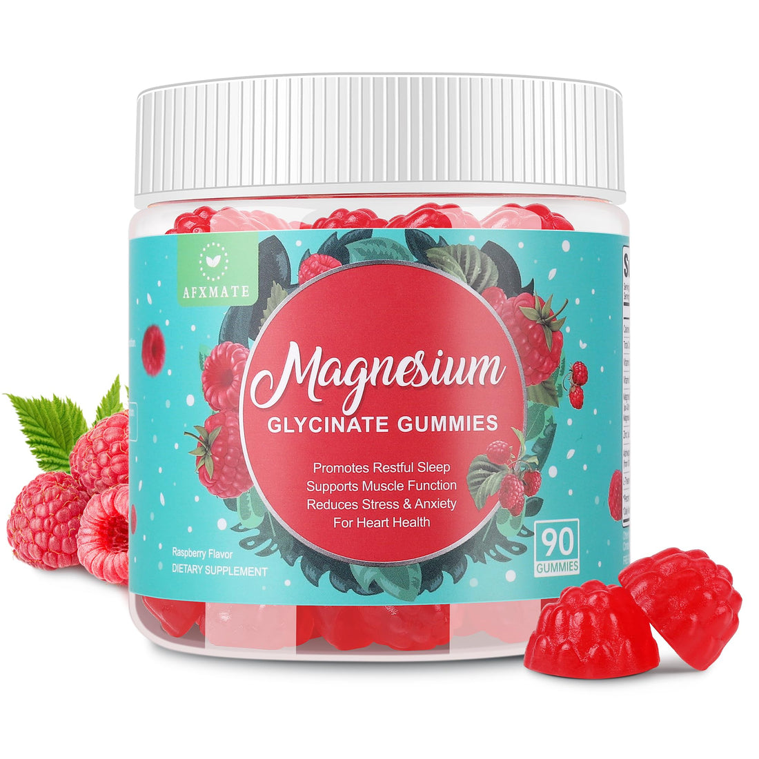 90 Count Magnesium Glycinate Gummies 400 mg - Sugar Free Magnesium Supplement for Adults with Glycinate & Malate, L-Theanine, Ashwagandha, Zinc, Vitamin B6 & D3, Supports Relaxation & Sleep AFXMATE uk supplements
