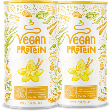 Vegan Protein Powder Vanilla - 1.2kg(80 servings) - 100% Plant Based Protein Powders Alpha Foods uk supplements