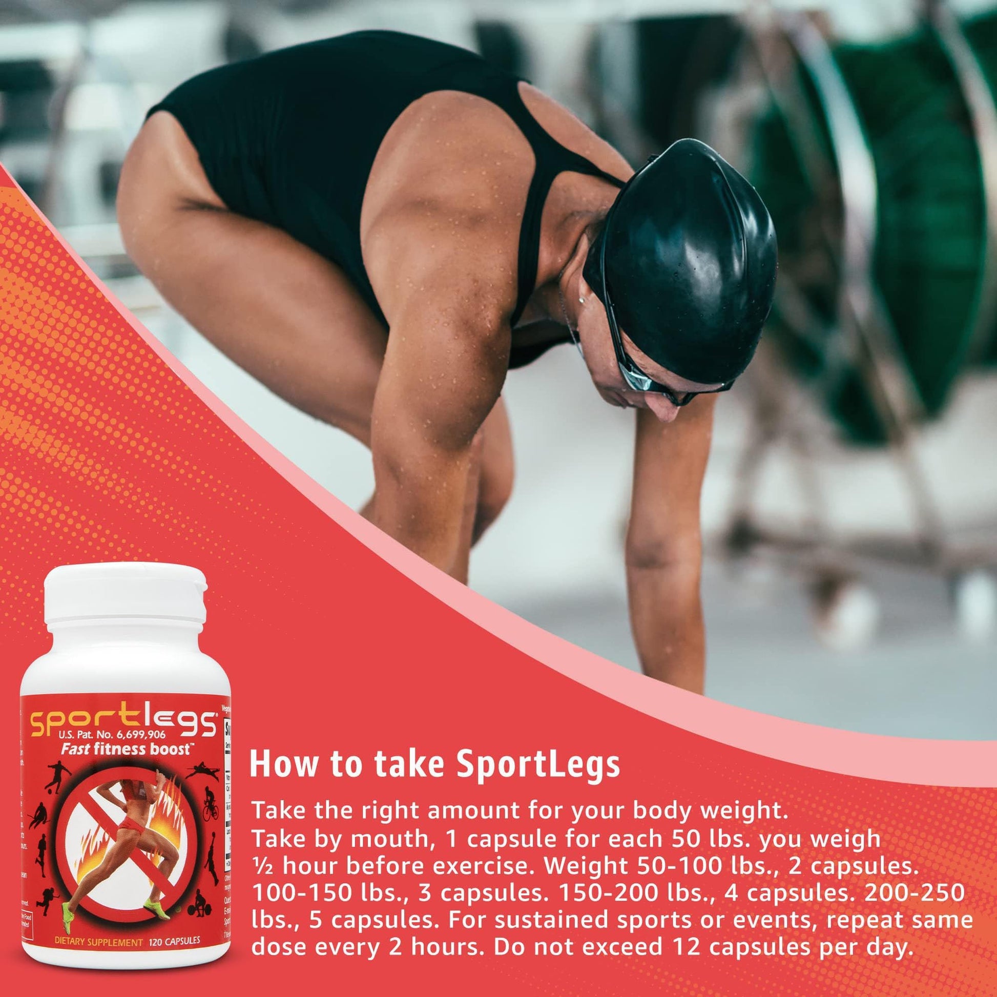 SPORTLEGS Pre-Exercise Metabolic Primer for Runners, Cyclists and Endurance Athletes - Helps Muscles Use Lactate as Fuel for Smoother, Longer-Lasting Efforts - NSF Certified for Sport - 120 Capsules SPORTLEGS uk supplements